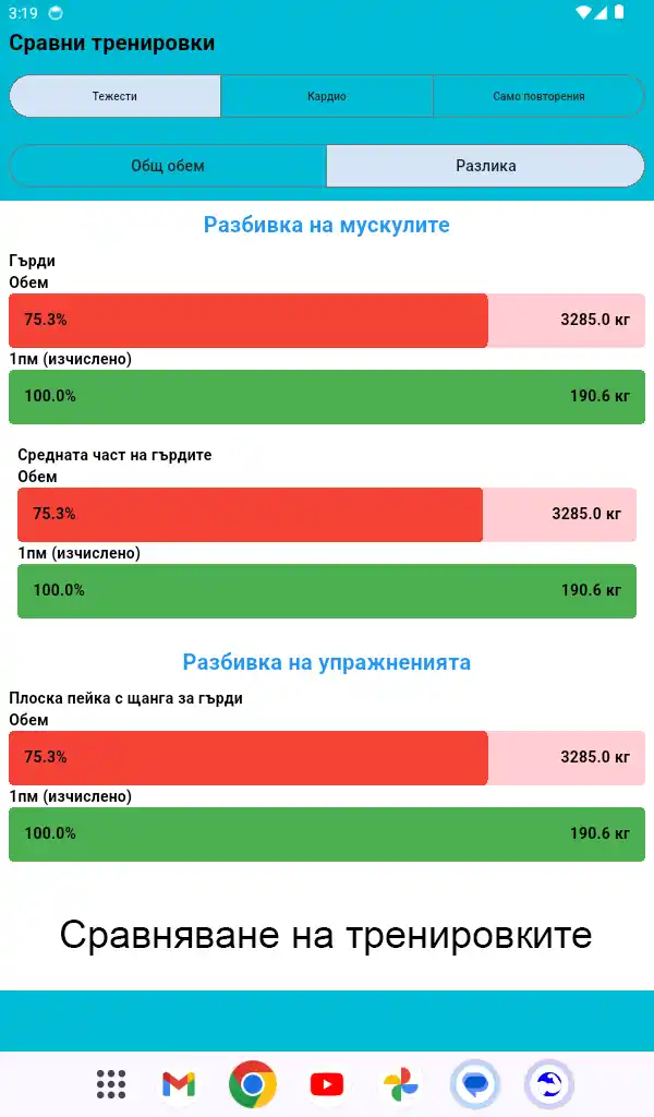 Екранна снимка на Android таблет
