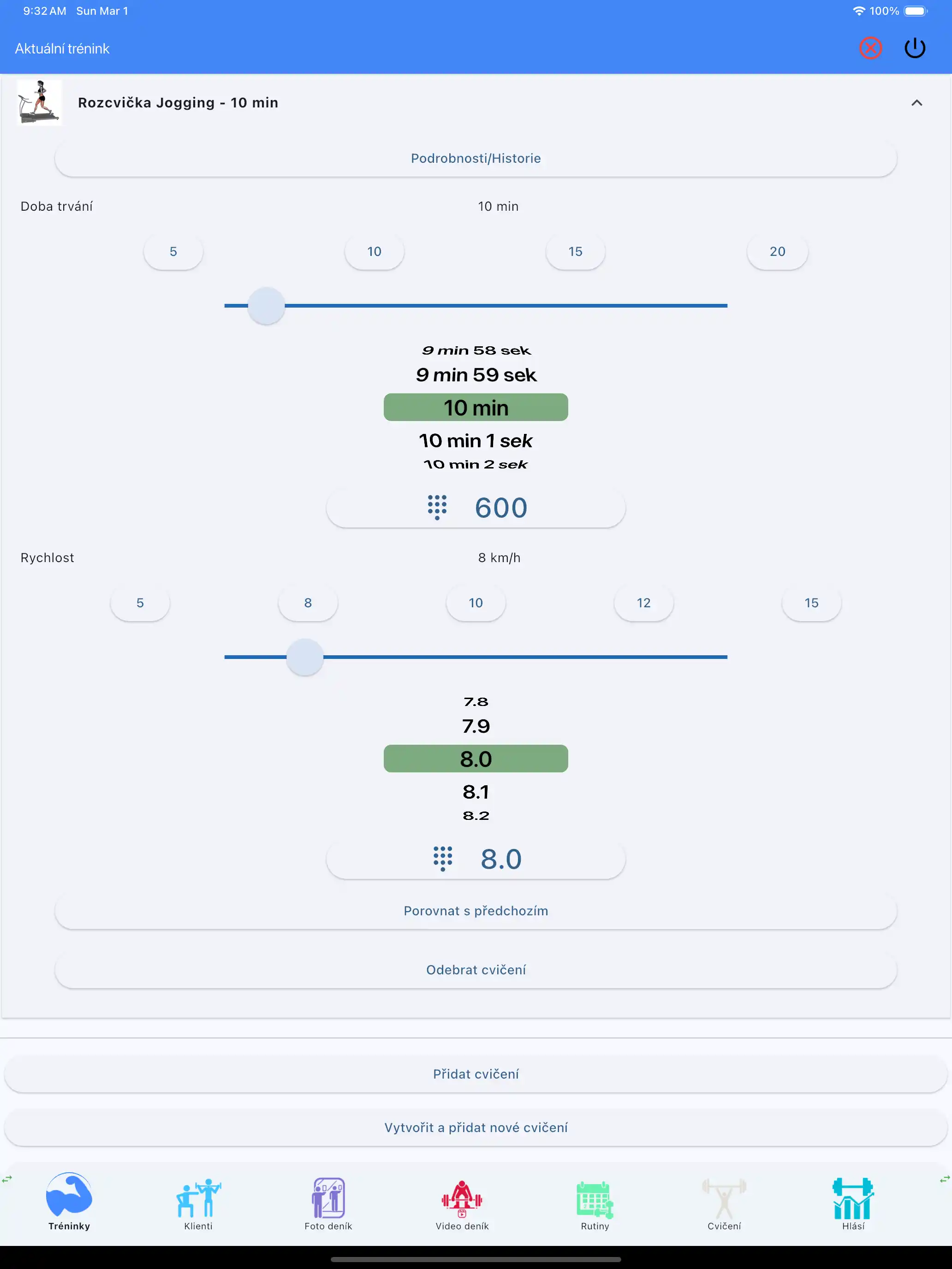 Tableta iPad pro sledování kardiovaskulární vytrvalosti