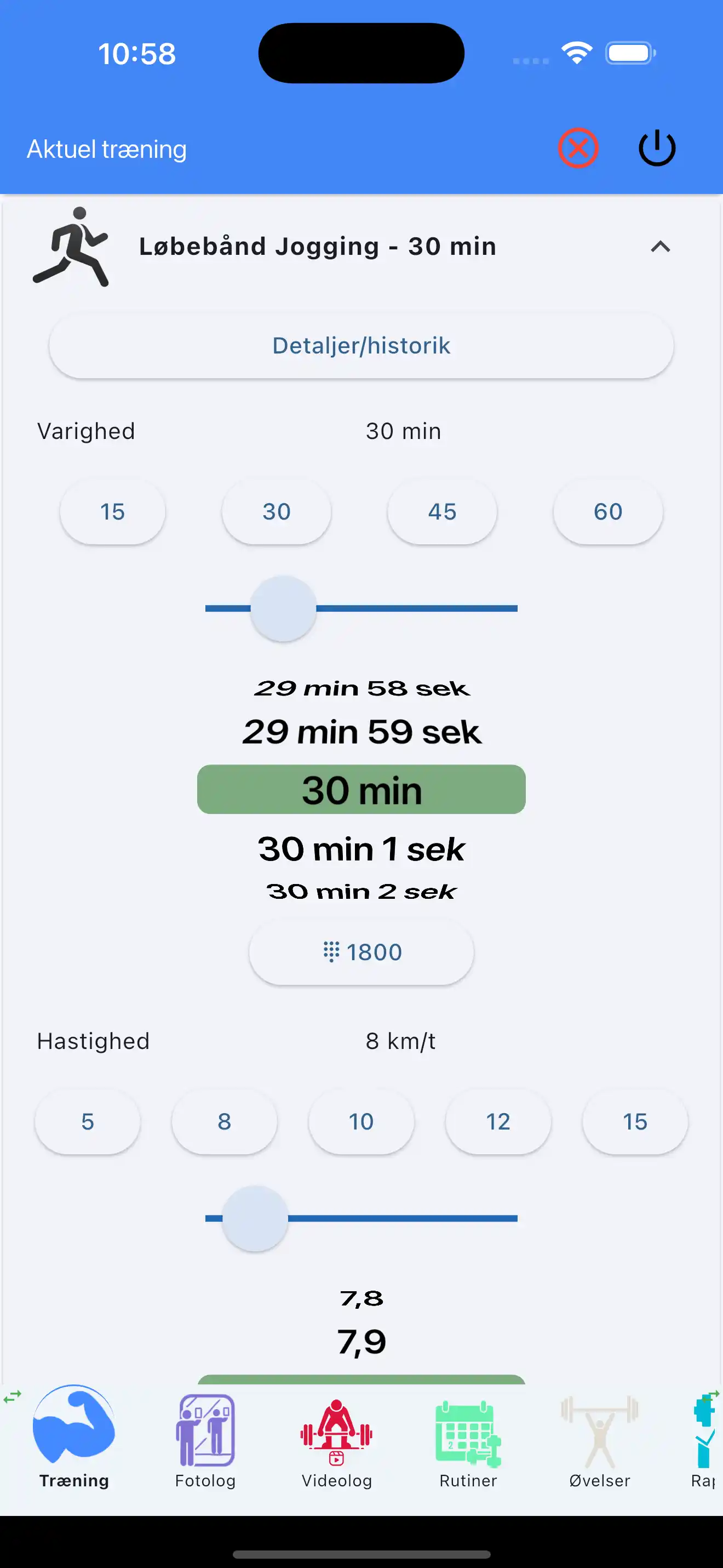 Sporing af konditionstræning udholdenhed telefon