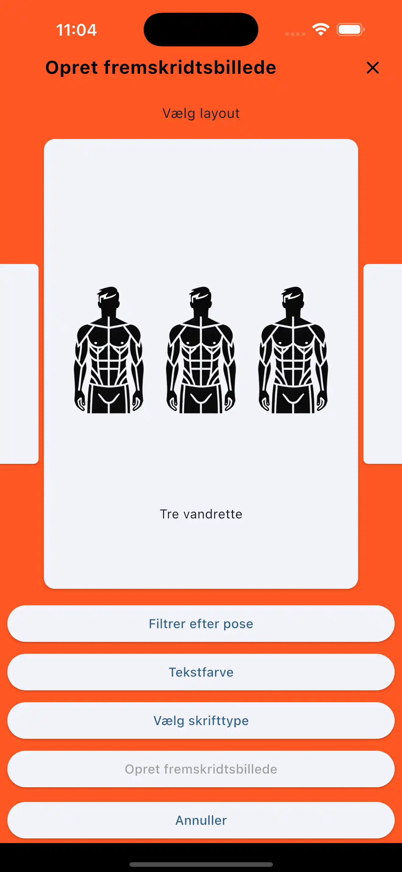 Fremgangsbillede Tre Vandret