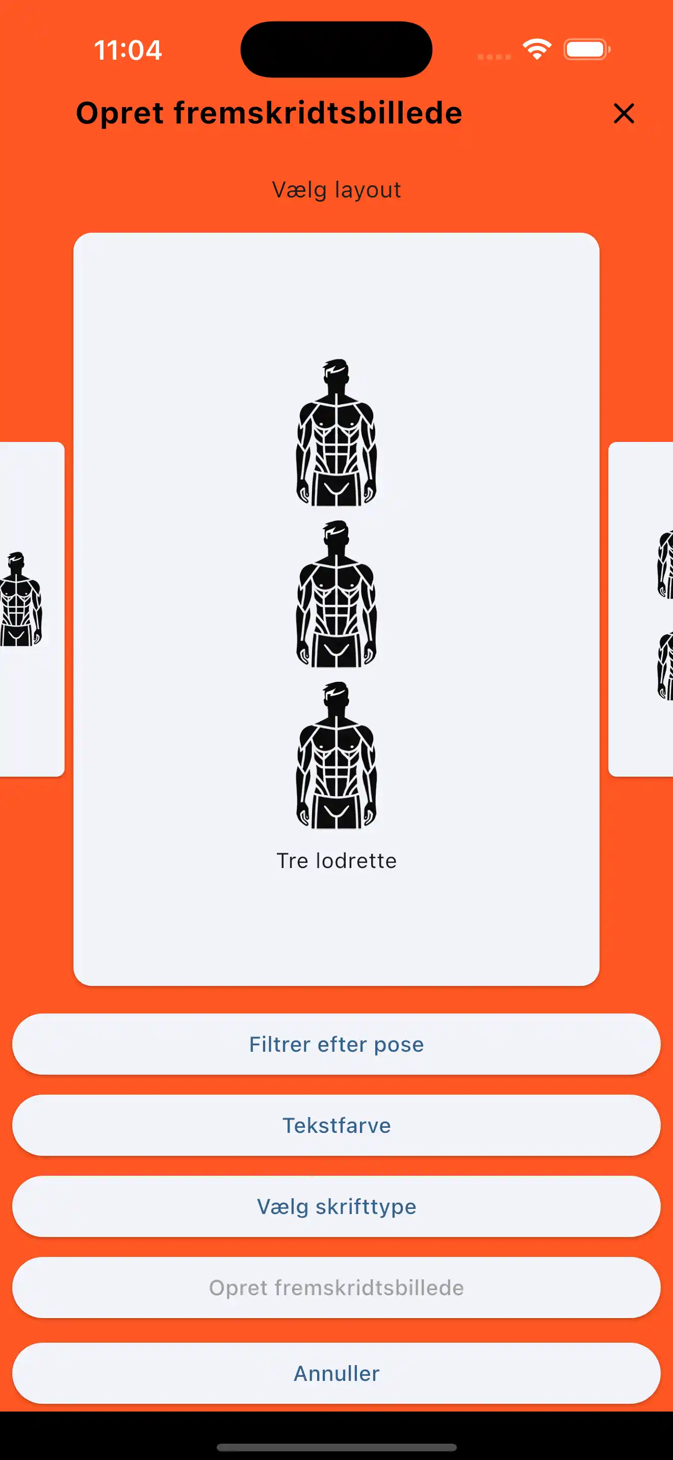 Fremgangsbillede Tre Lodret