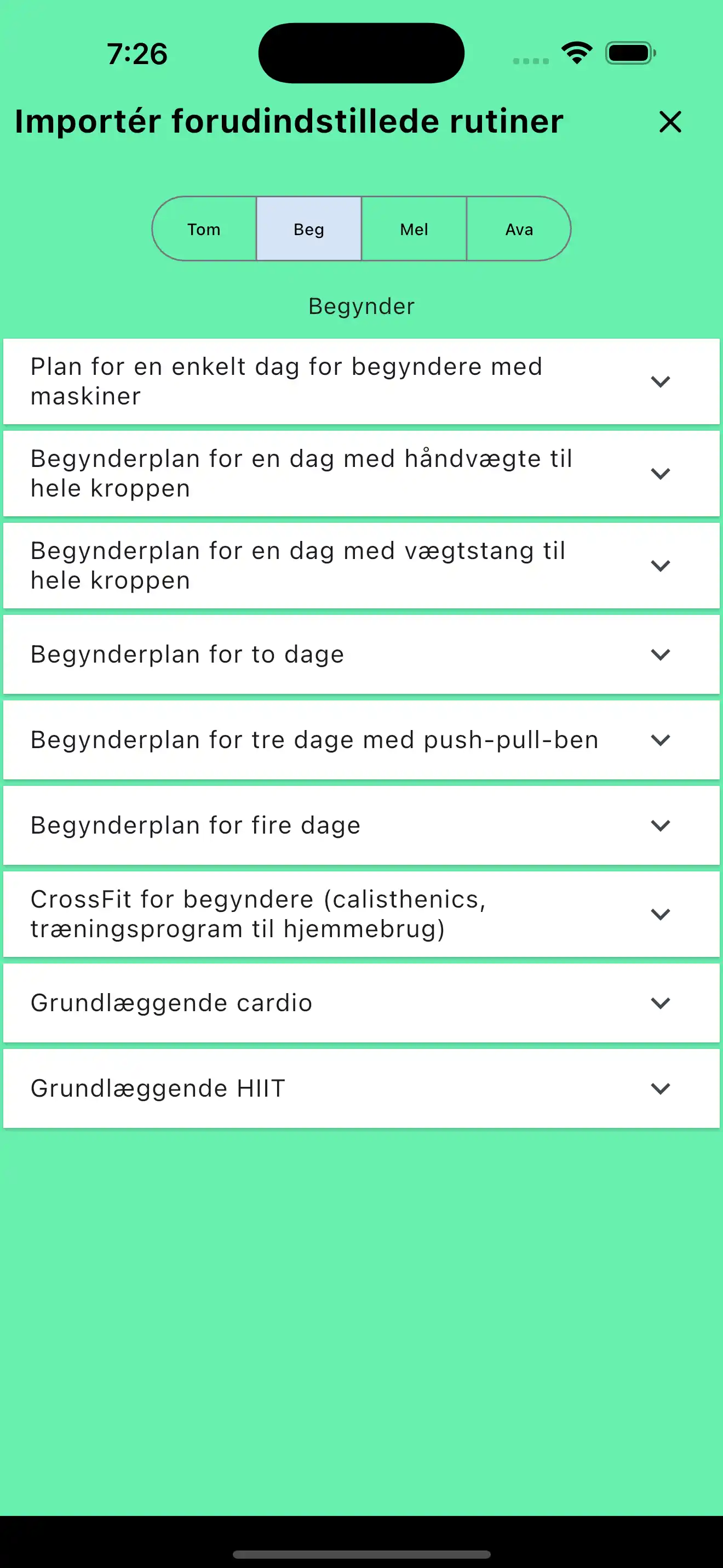 Programmer importer standardskabeloner telefon