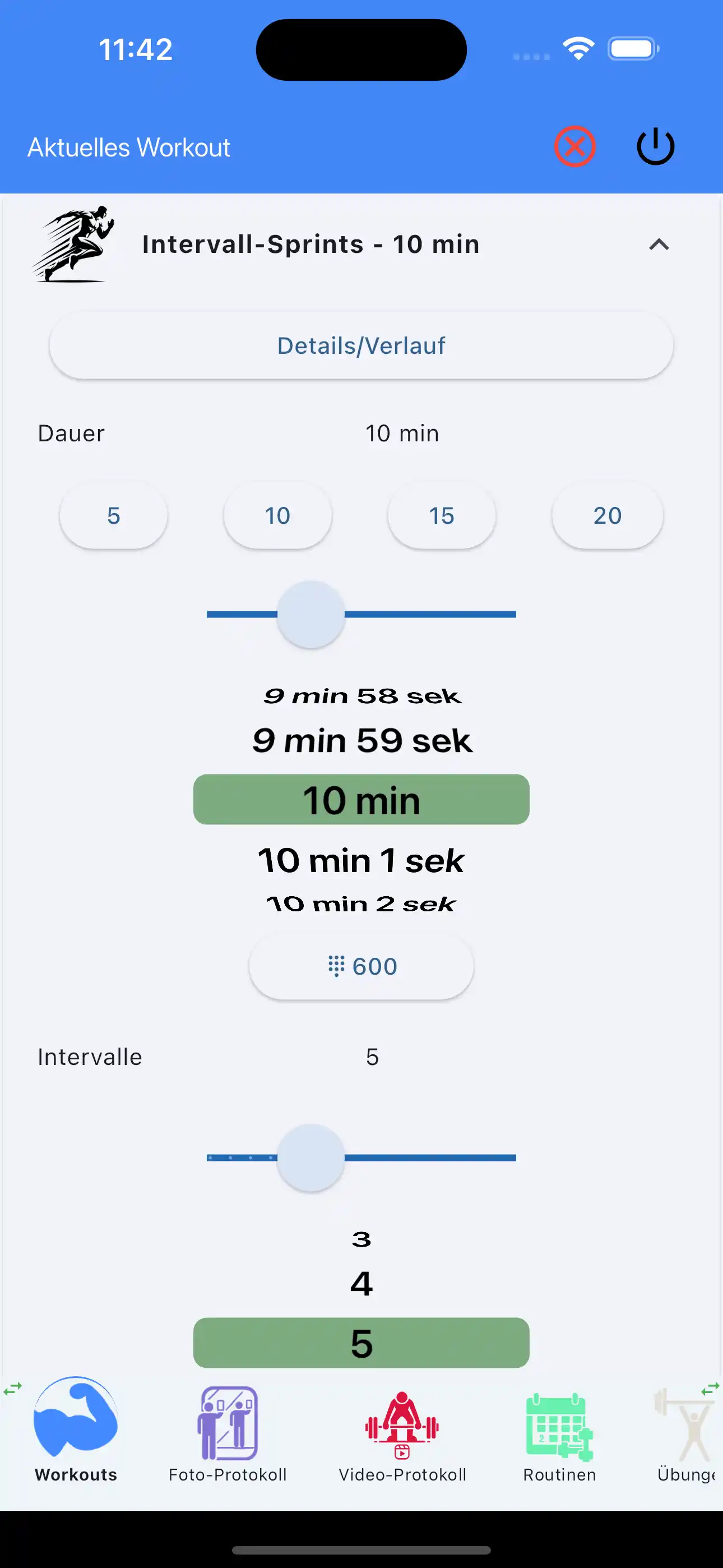 Kardio-Verfolgung HIIT Handy