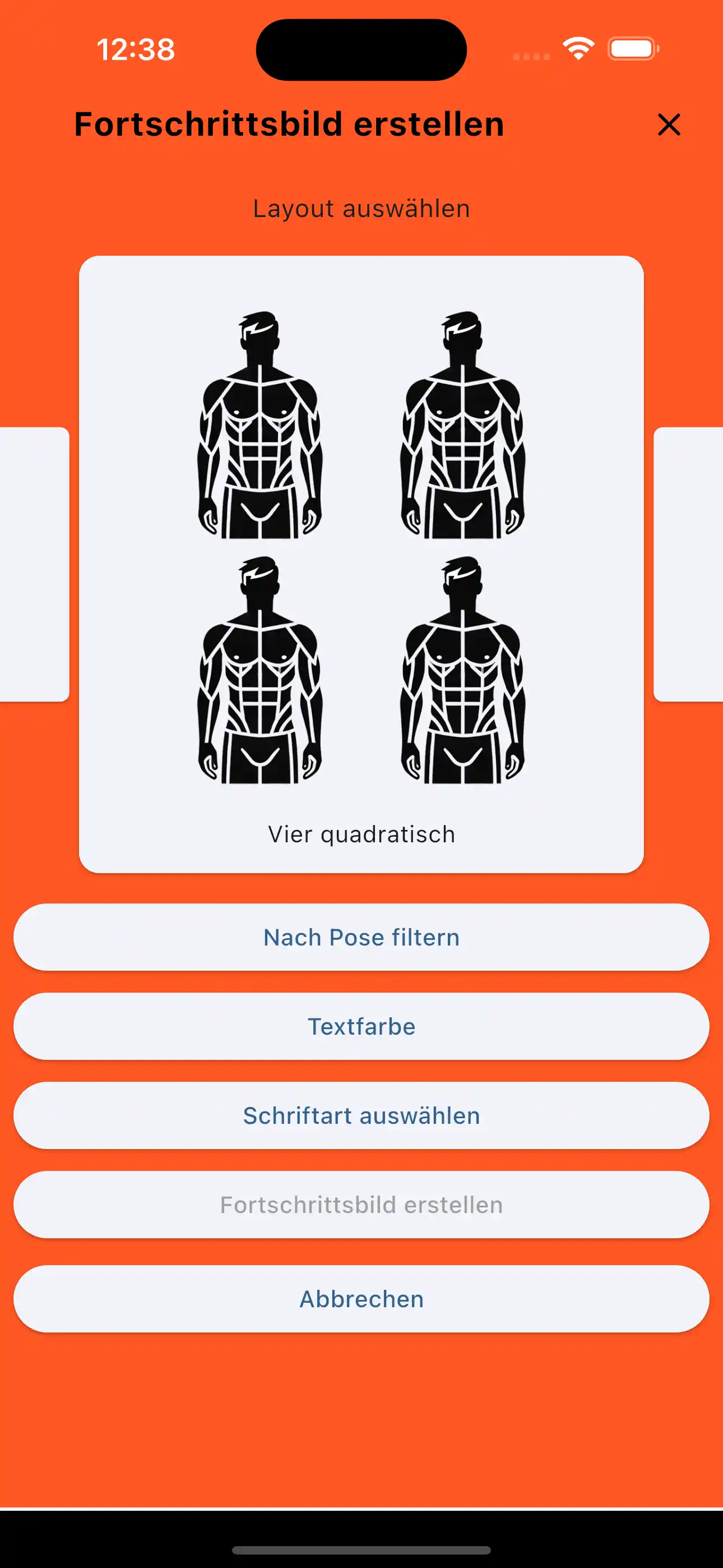 Fortschrittsbild Vier Quadrat