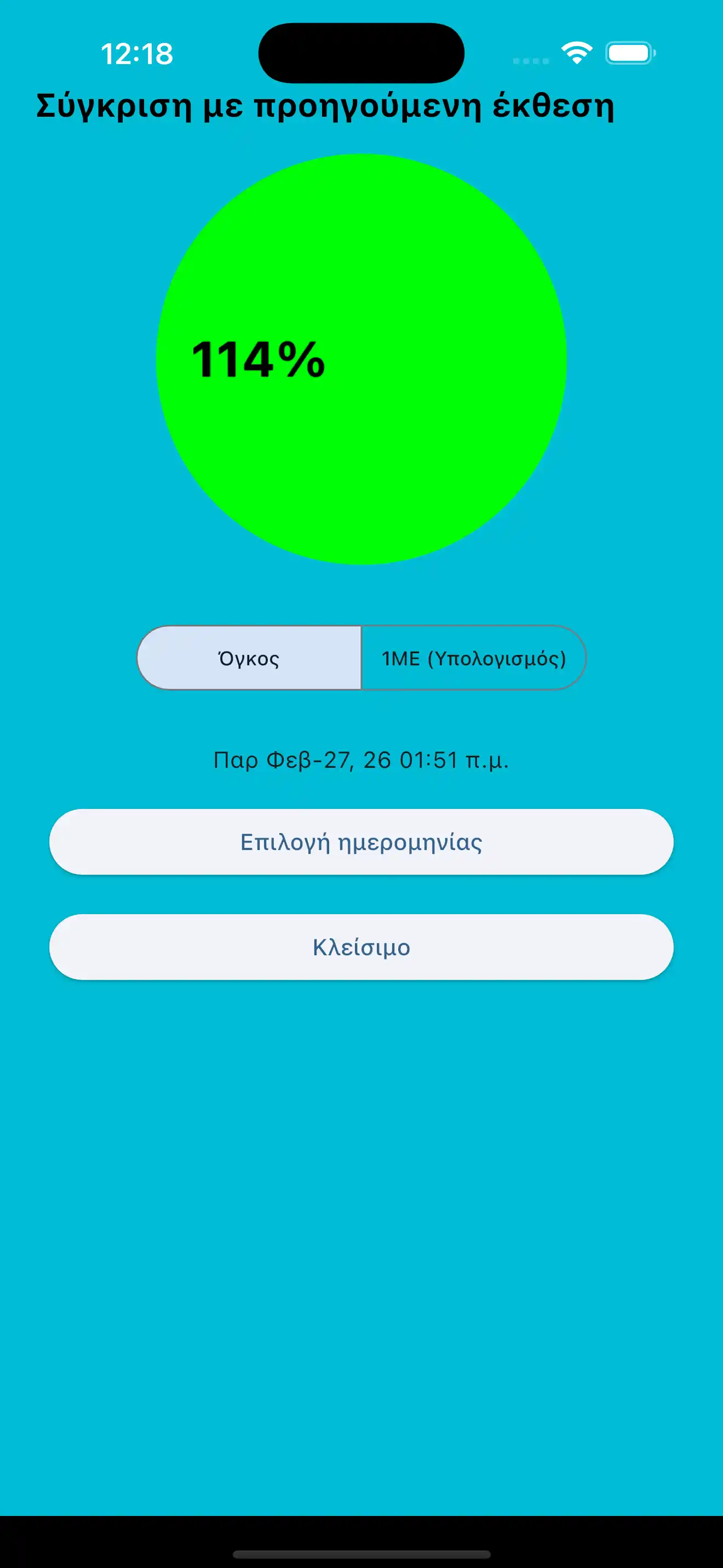 Σύγκριση Προηγούμενου Όγκου Προπόνησης με Βάρη