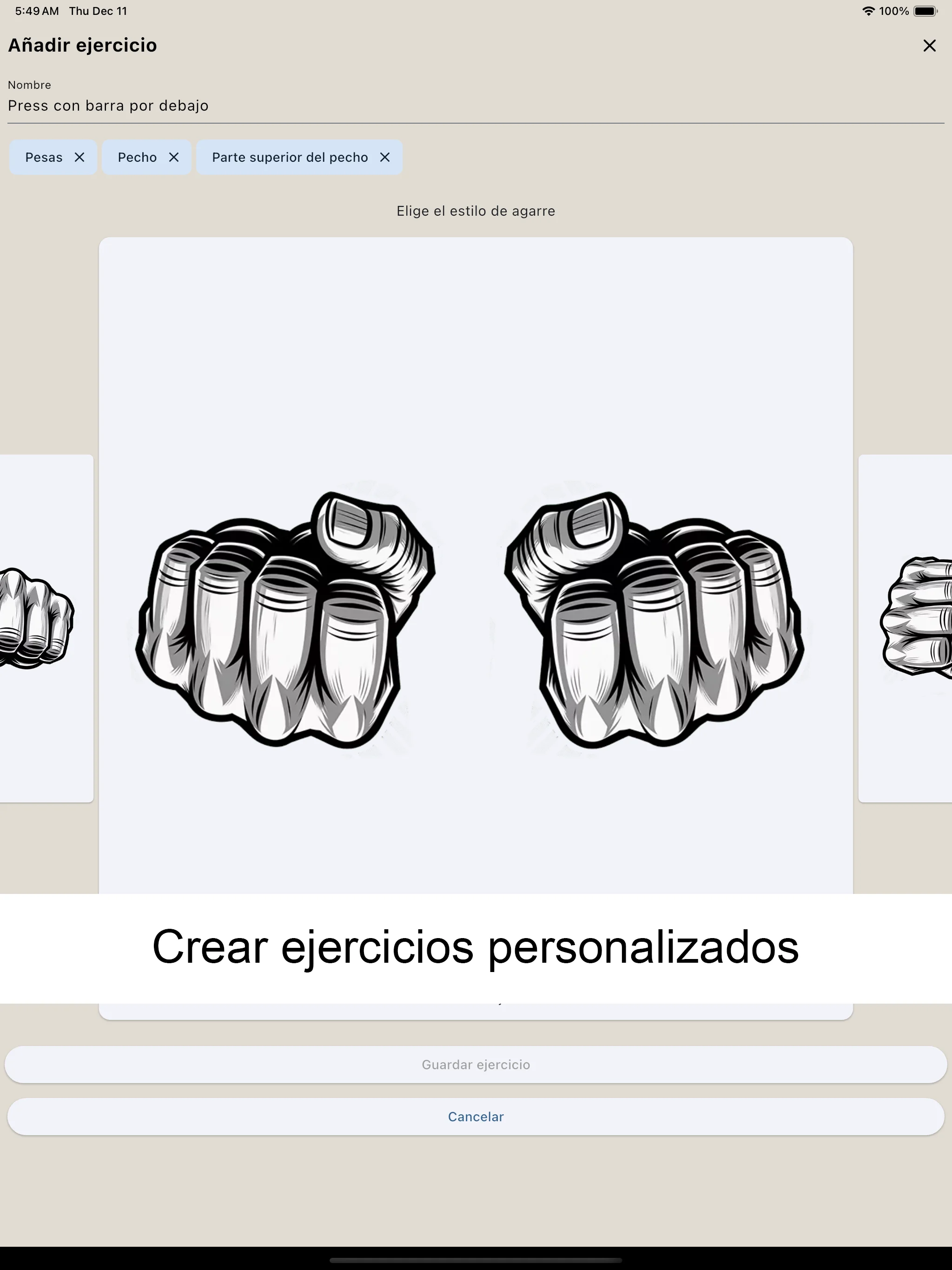 Captura de pantalla del iPad
