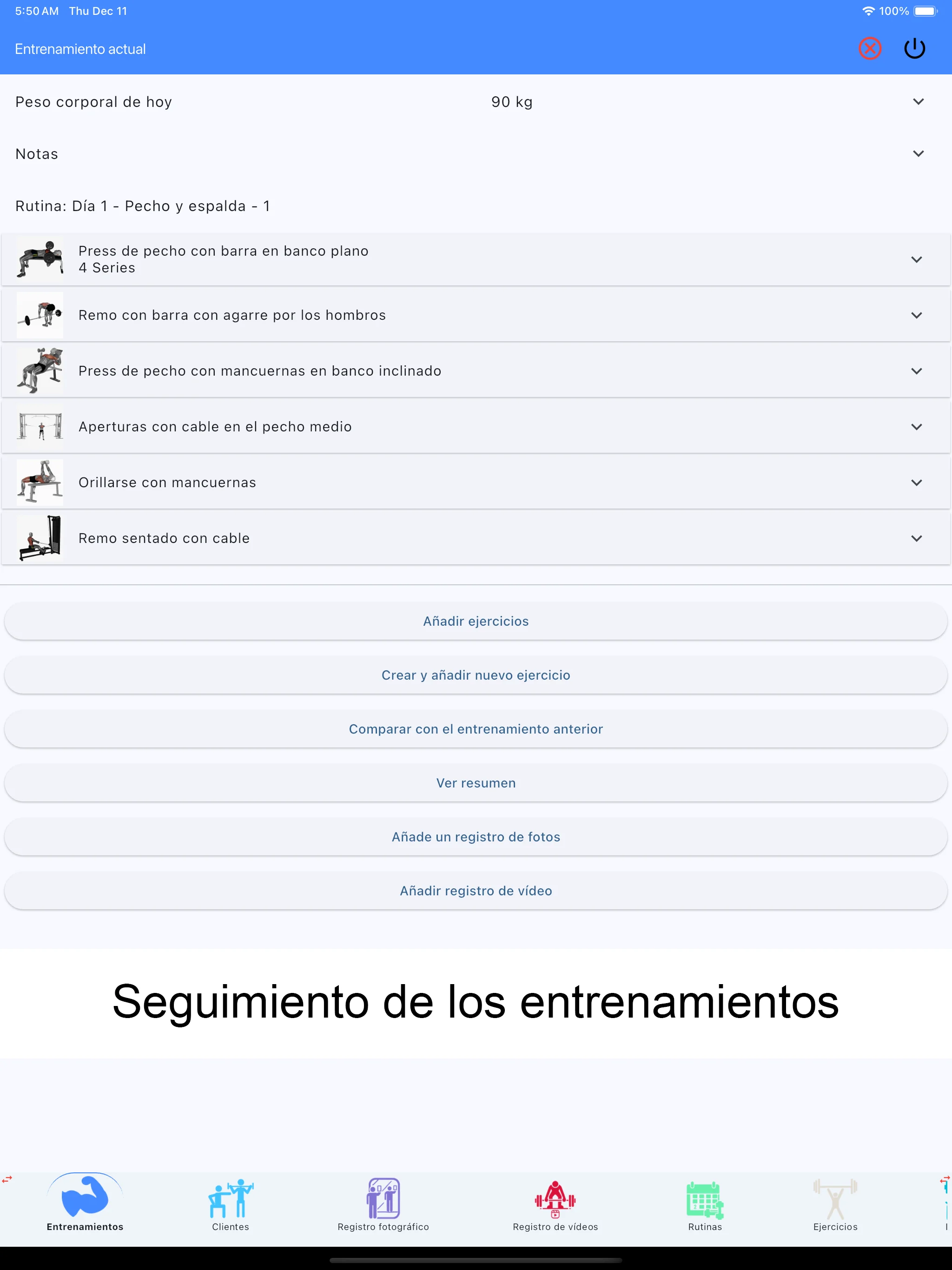 Captura de pantalla del iPad