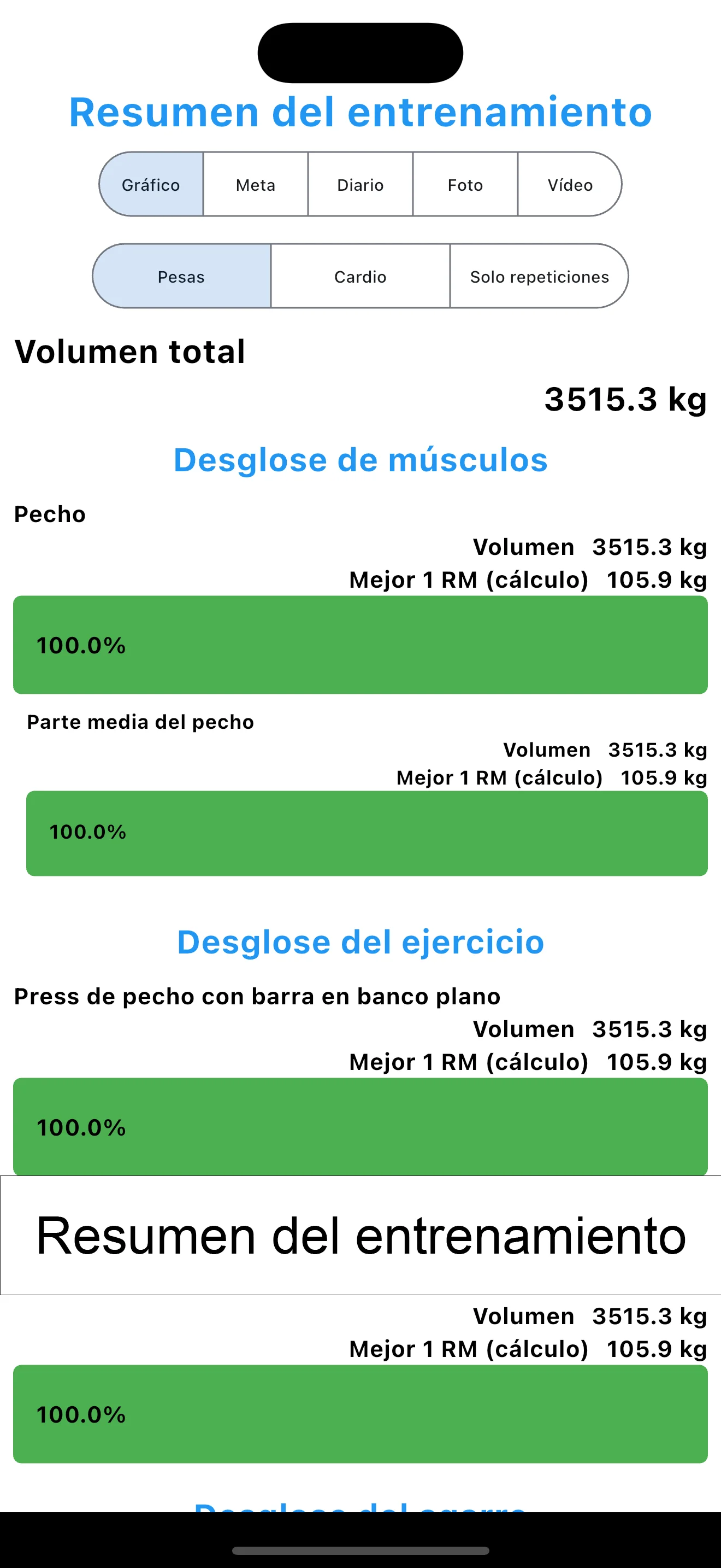 Captura de pantalla del iPhone
