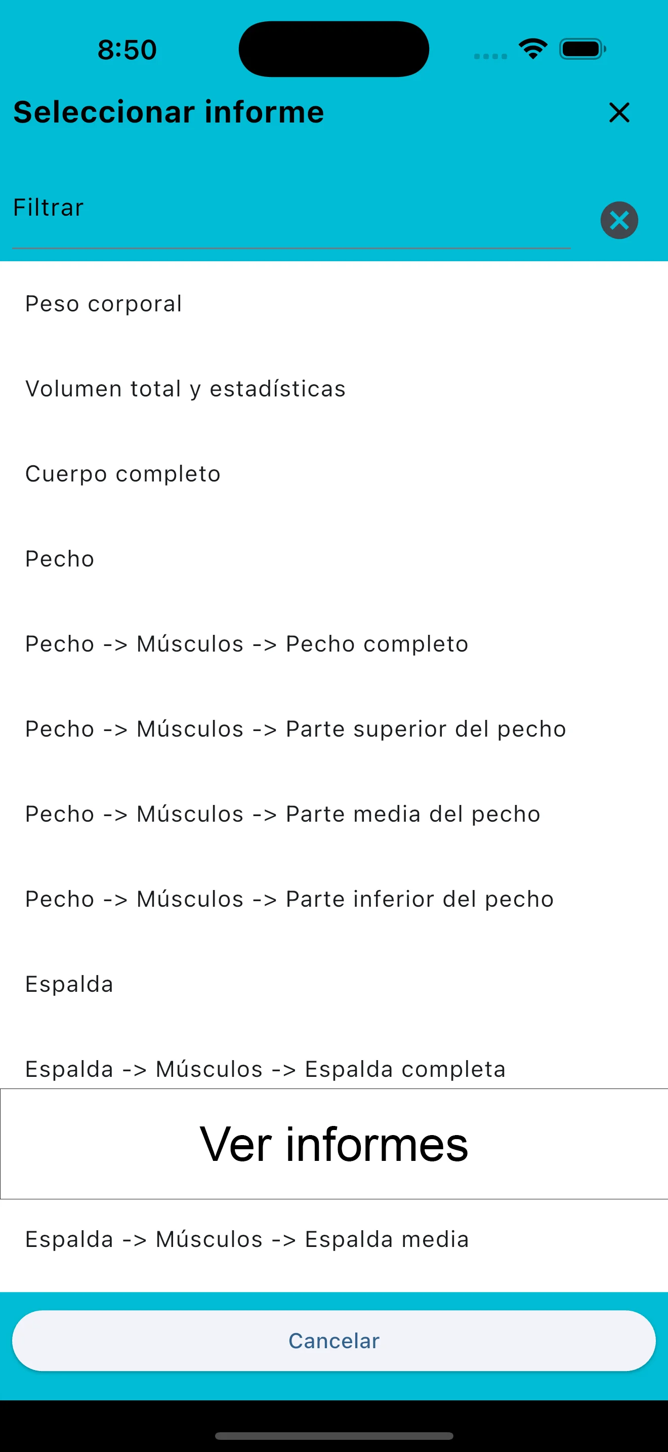 Captura de pantalla del iPhone