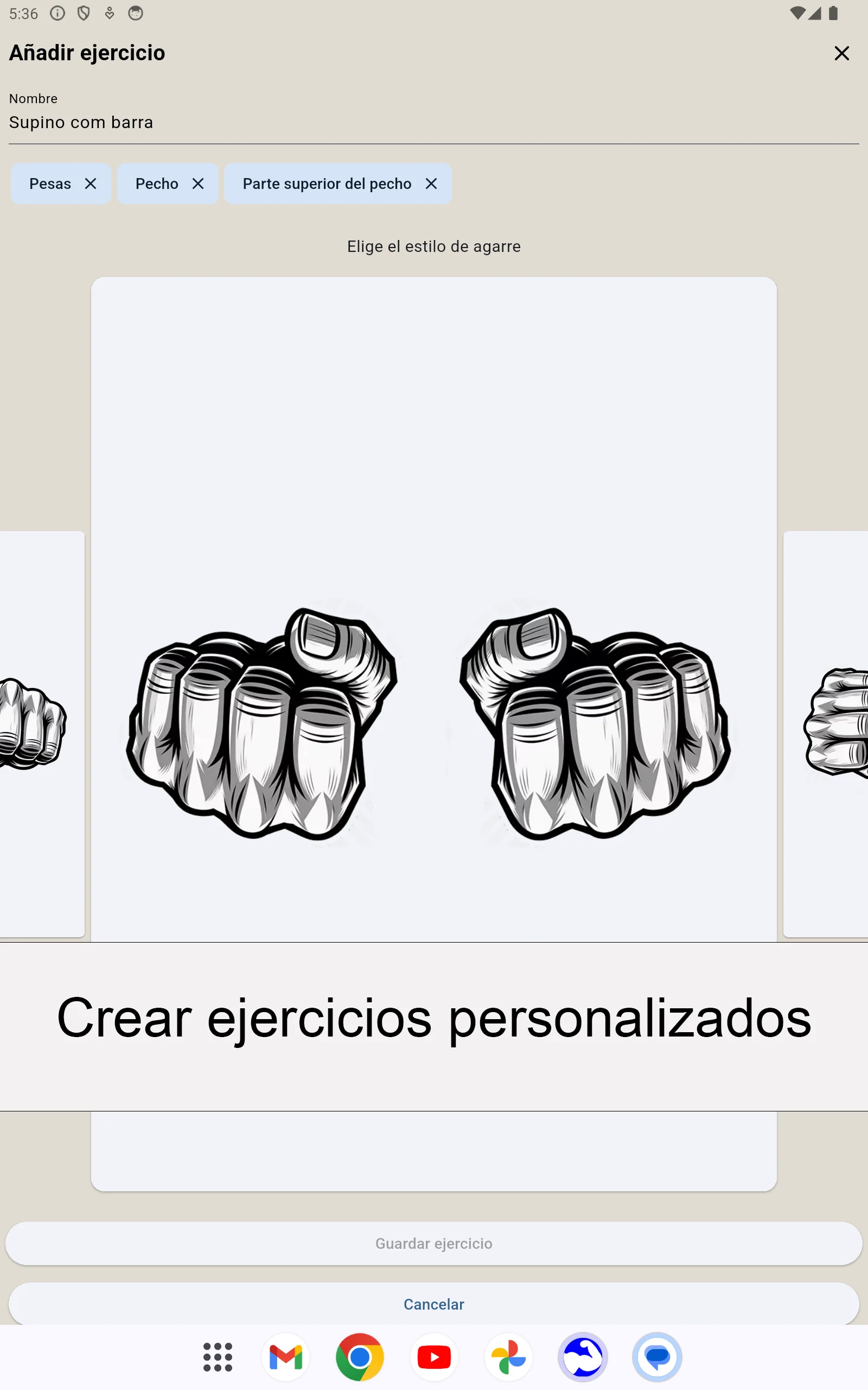 Captura de pantalla de tableta Android