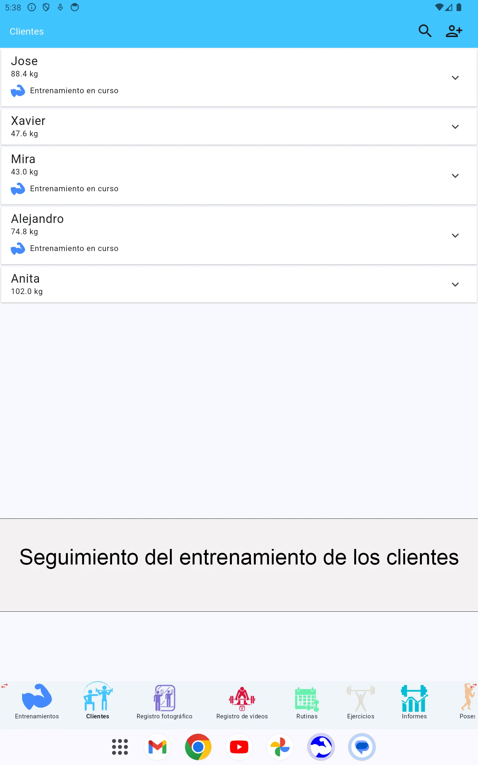 Captura de pantalla de tableta Android