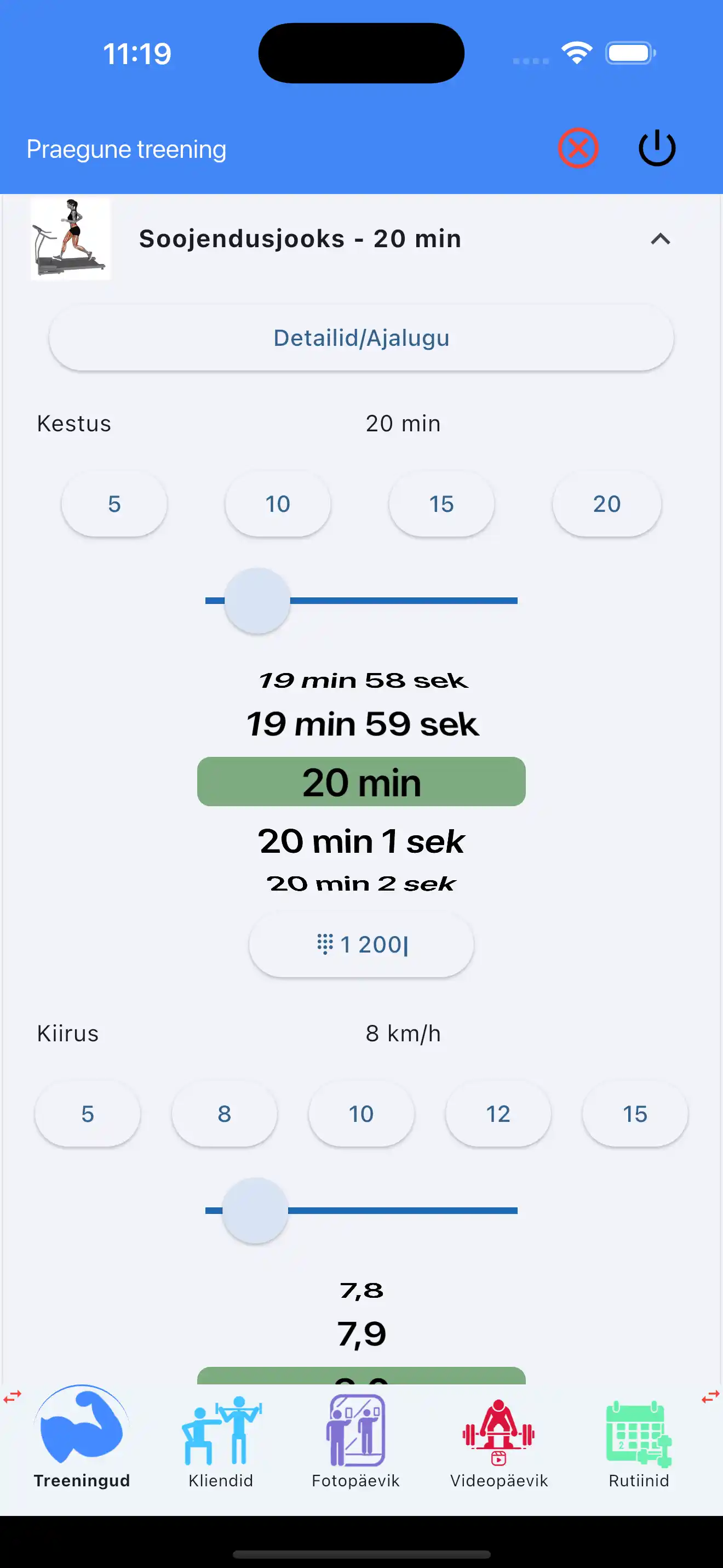 Kardiotreeningu vastupidavus telefonis