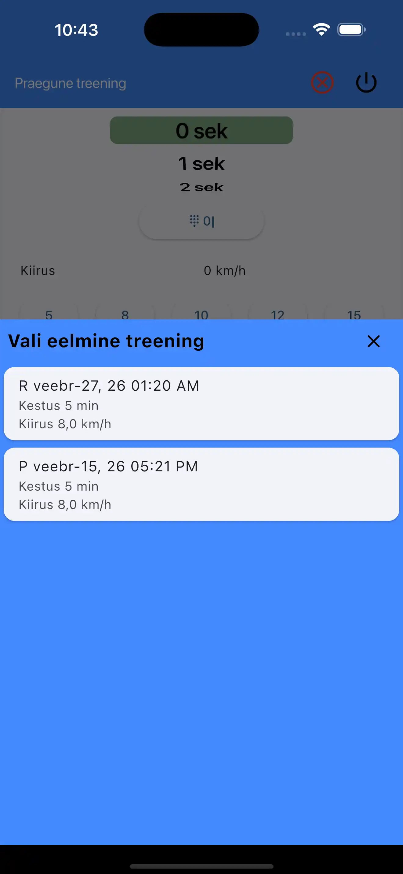 Vali viimased seaded kardio vastupidavuses