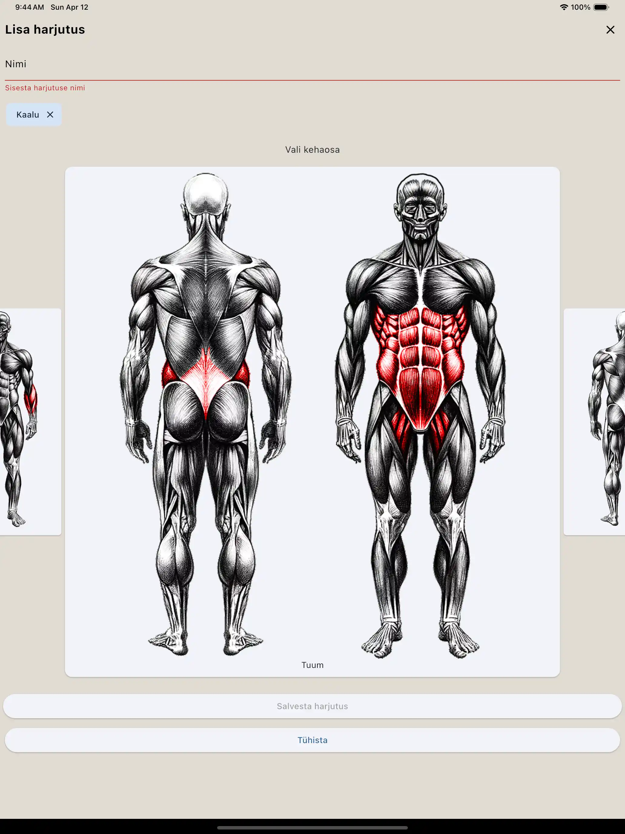 Harjutuse loomine tahvelarvutis