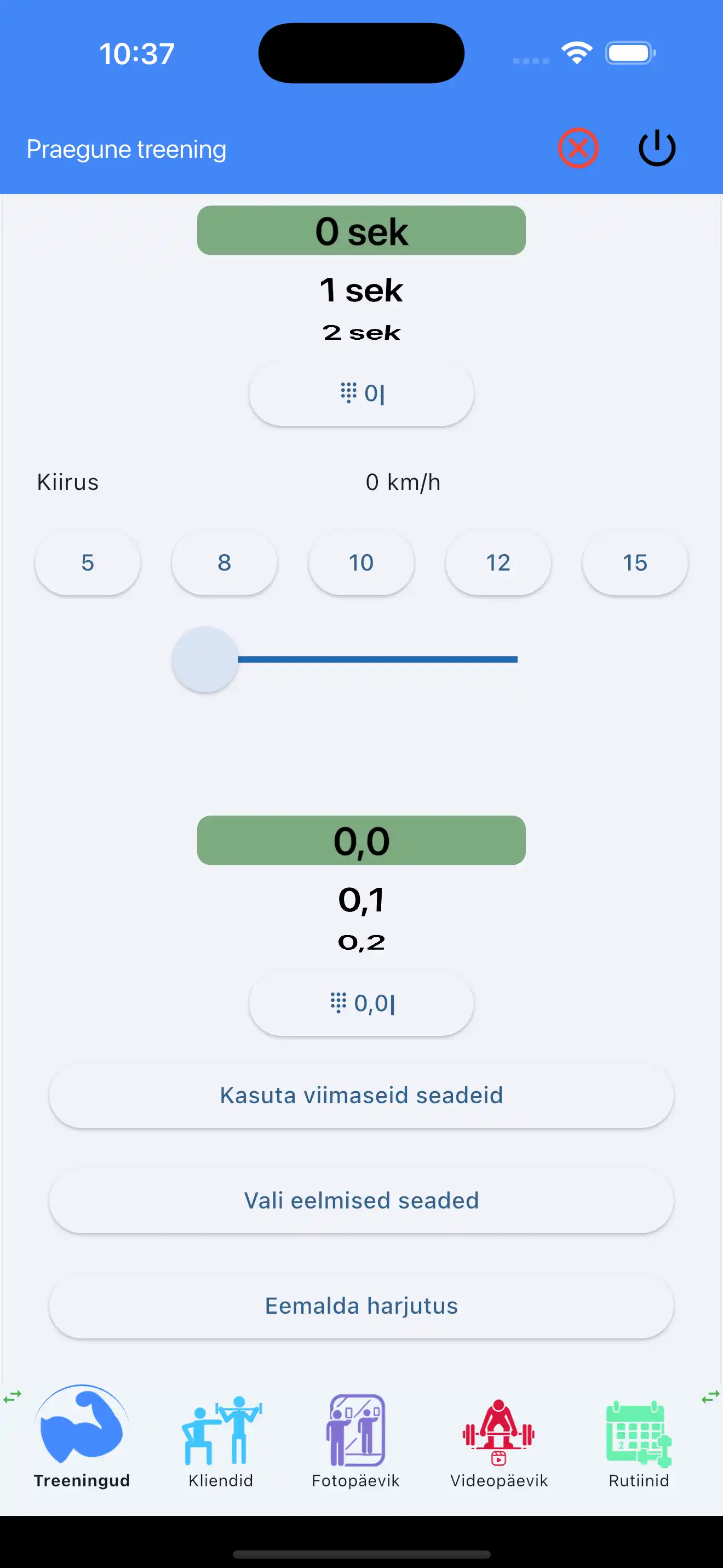 Kasuta viimaseid seadeid kardios