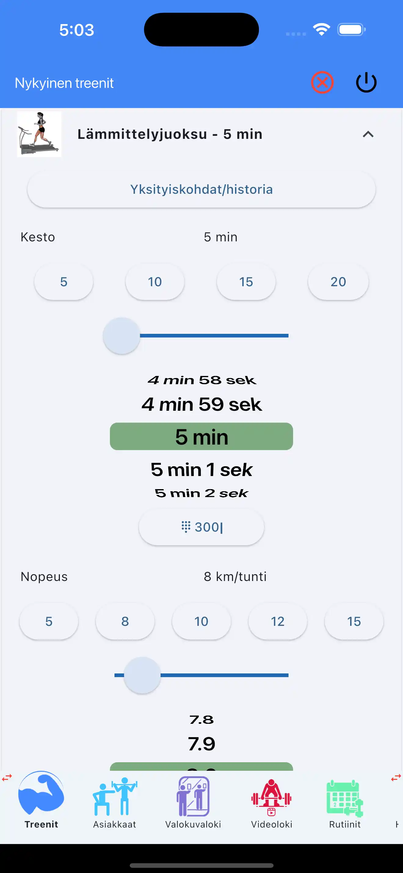 Kardiotreenaamisen kestävyys puhelin