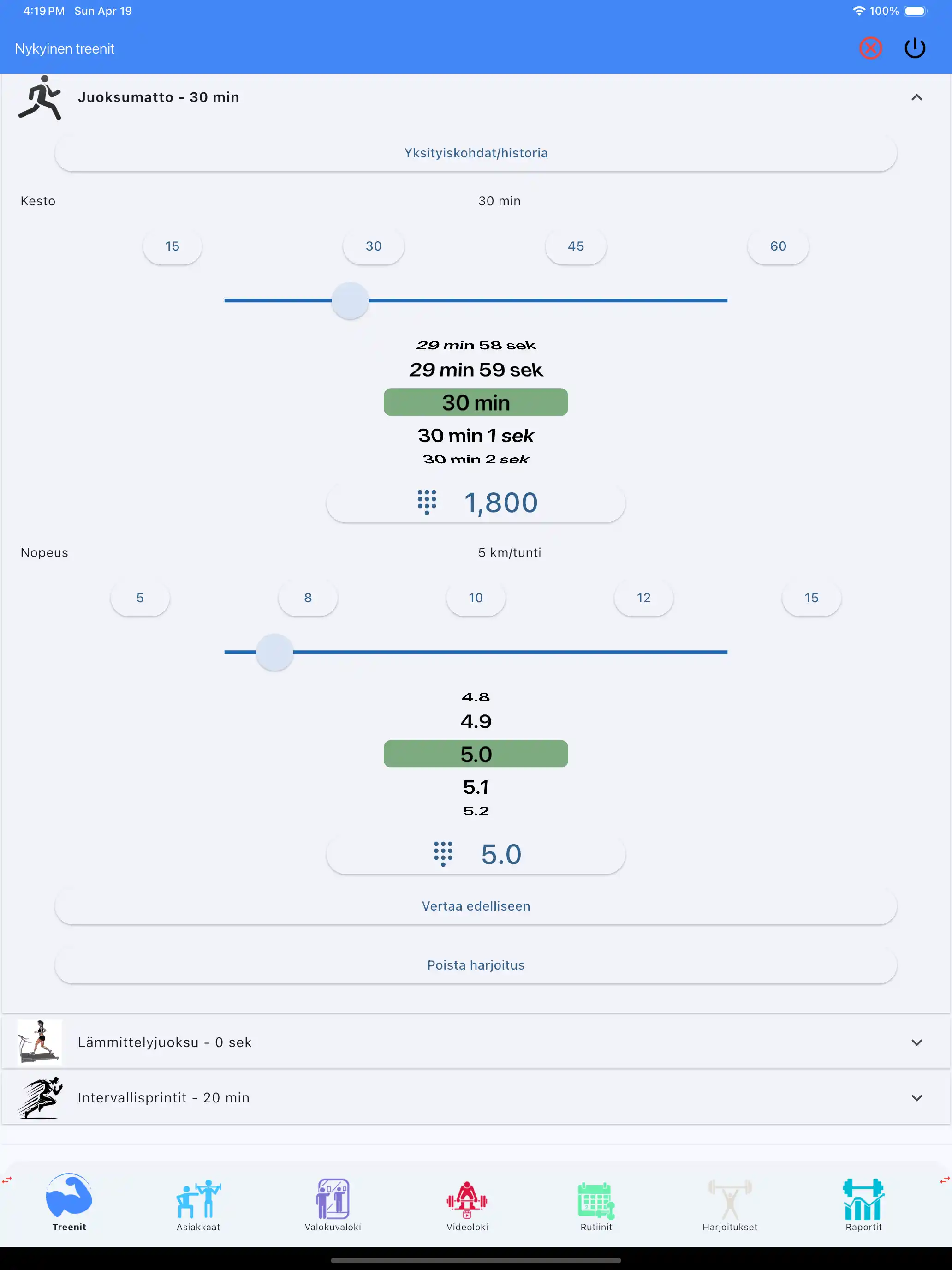 Kardiotreenaamisen kestävyys tabletti ipad