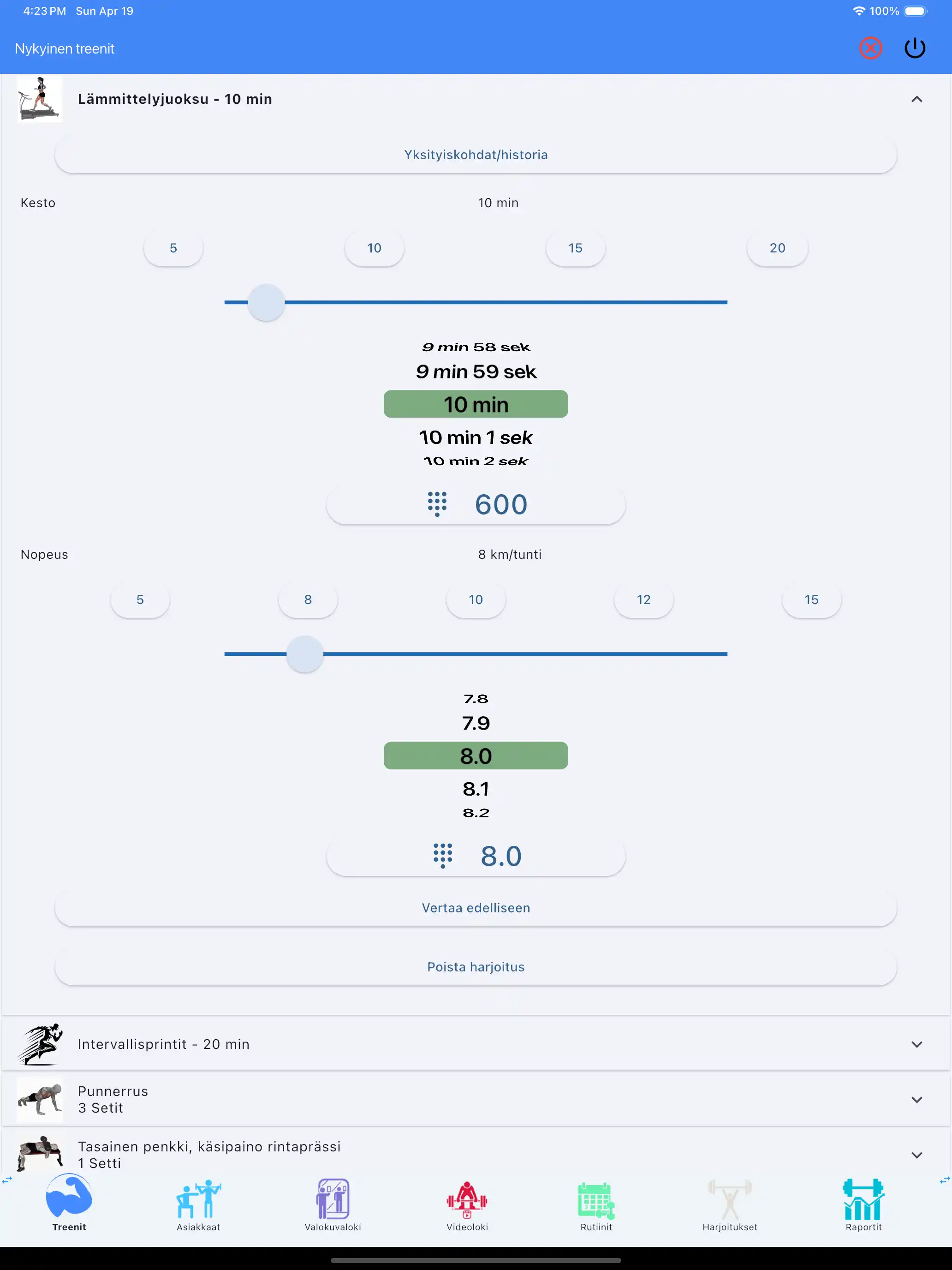 Kardion seuranta kestävyys tabletti ipad