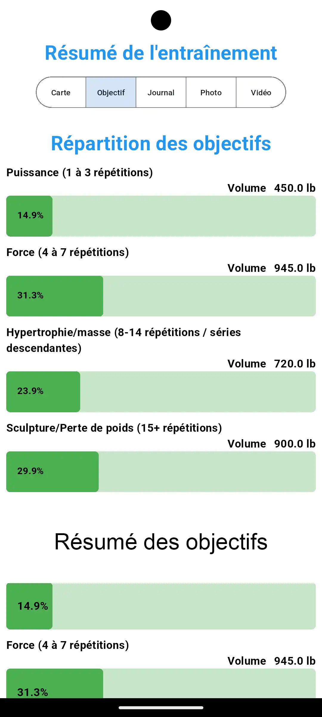 Capture d'écran Android