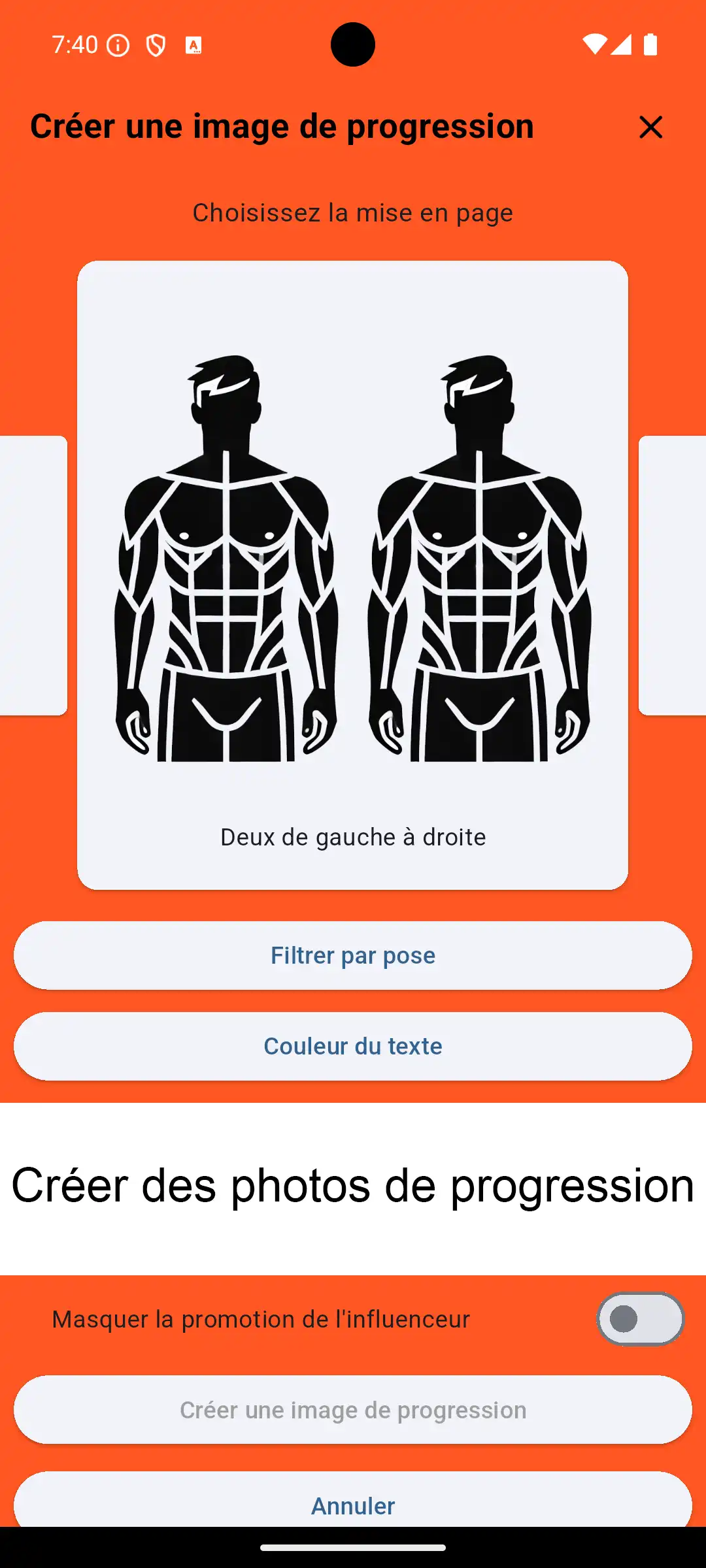 Capture d'écran Android