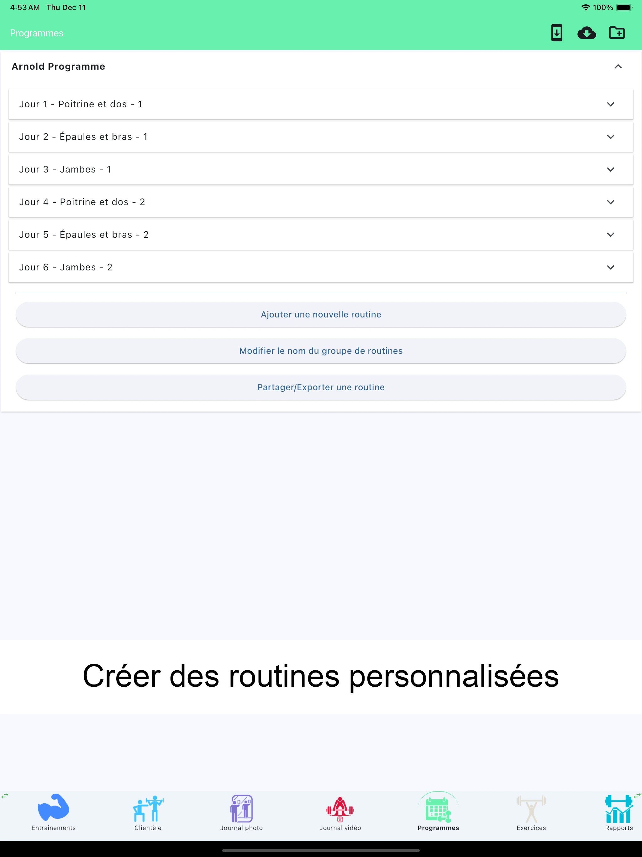 Capture d'écran iPad