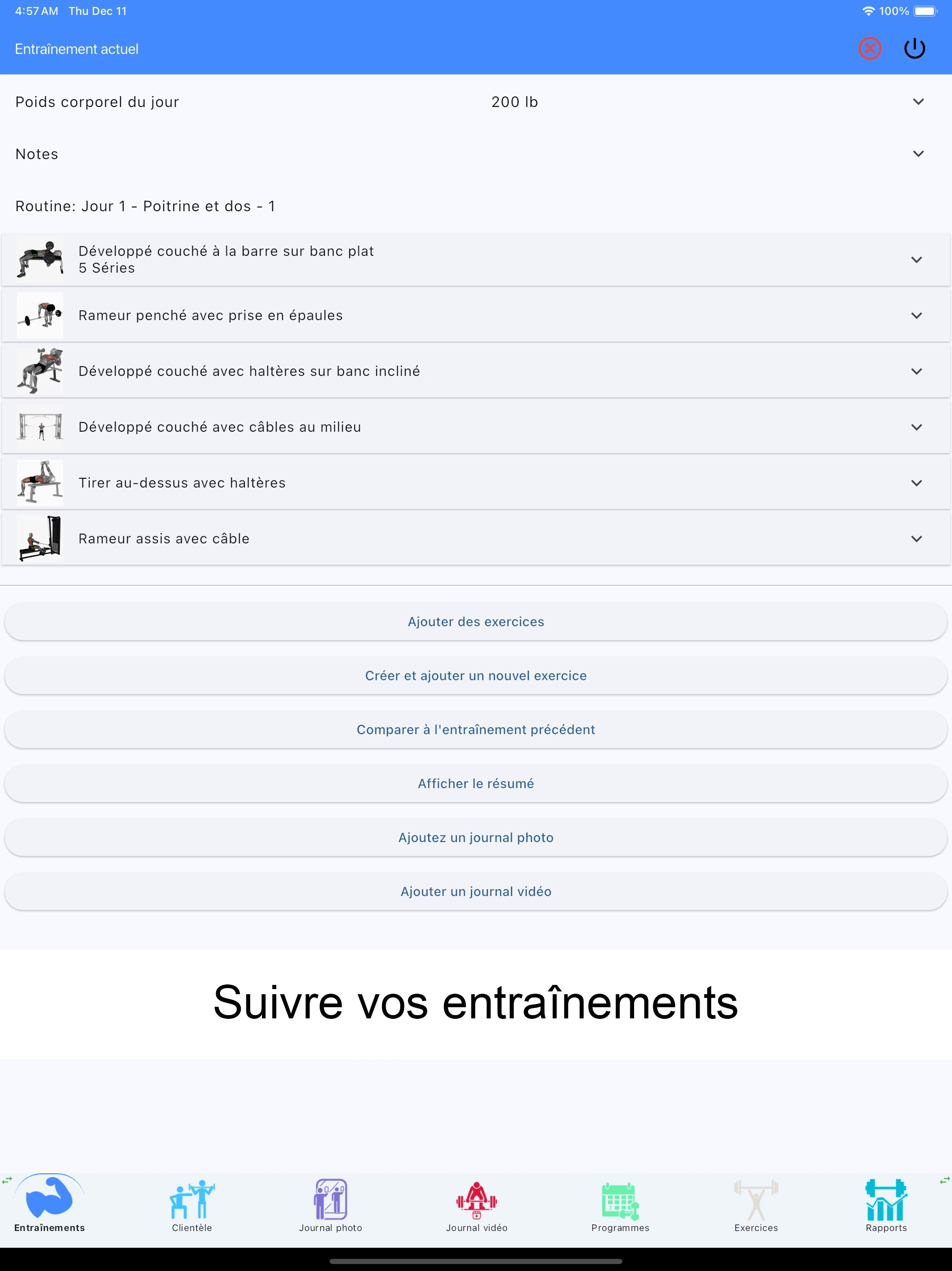 Capture d'écran iPad