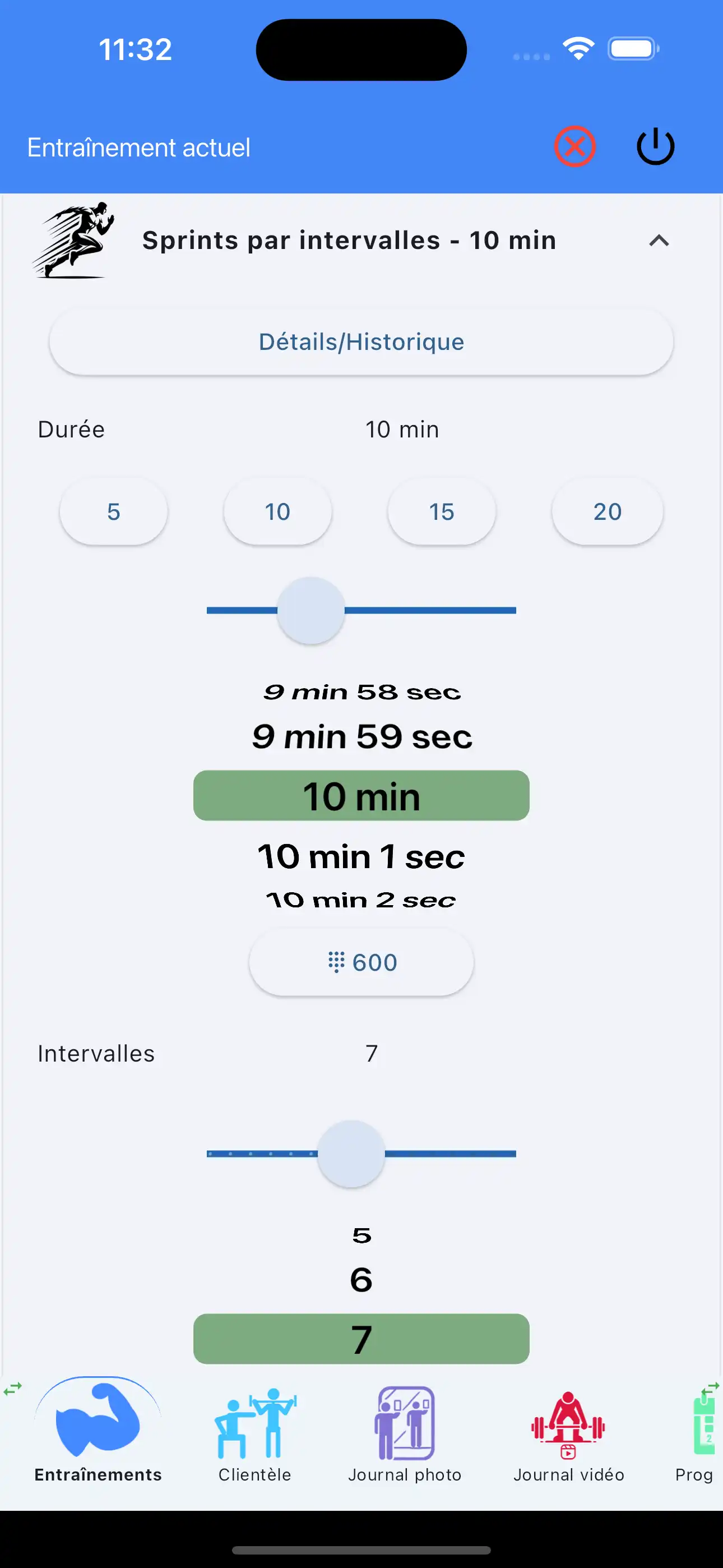 Suivi cardio HIIT sur téléphone