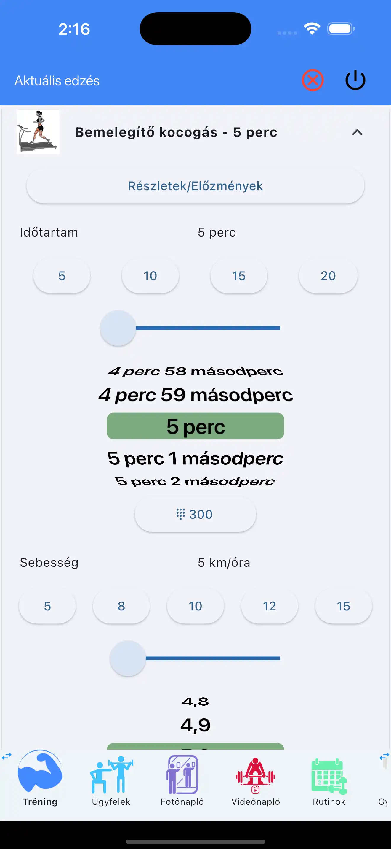 Kardió követés állóképesség telefonon