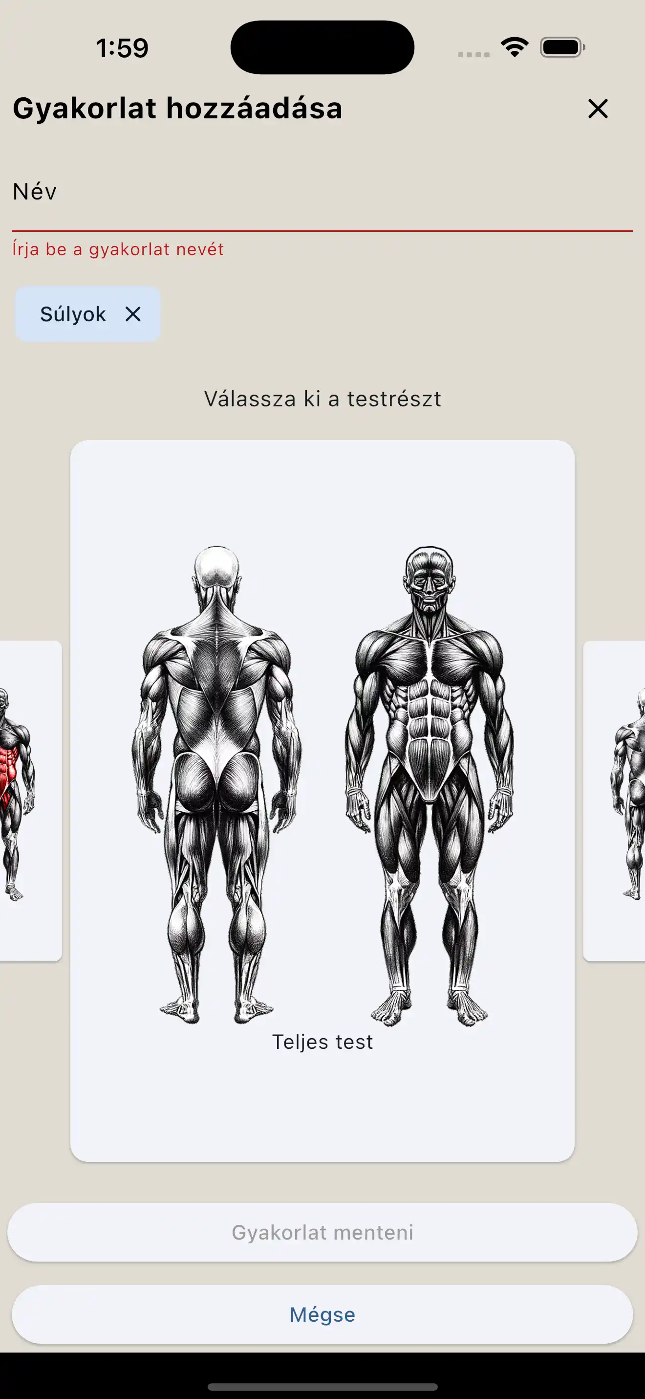 Gyakorlat létrehozása telefonon