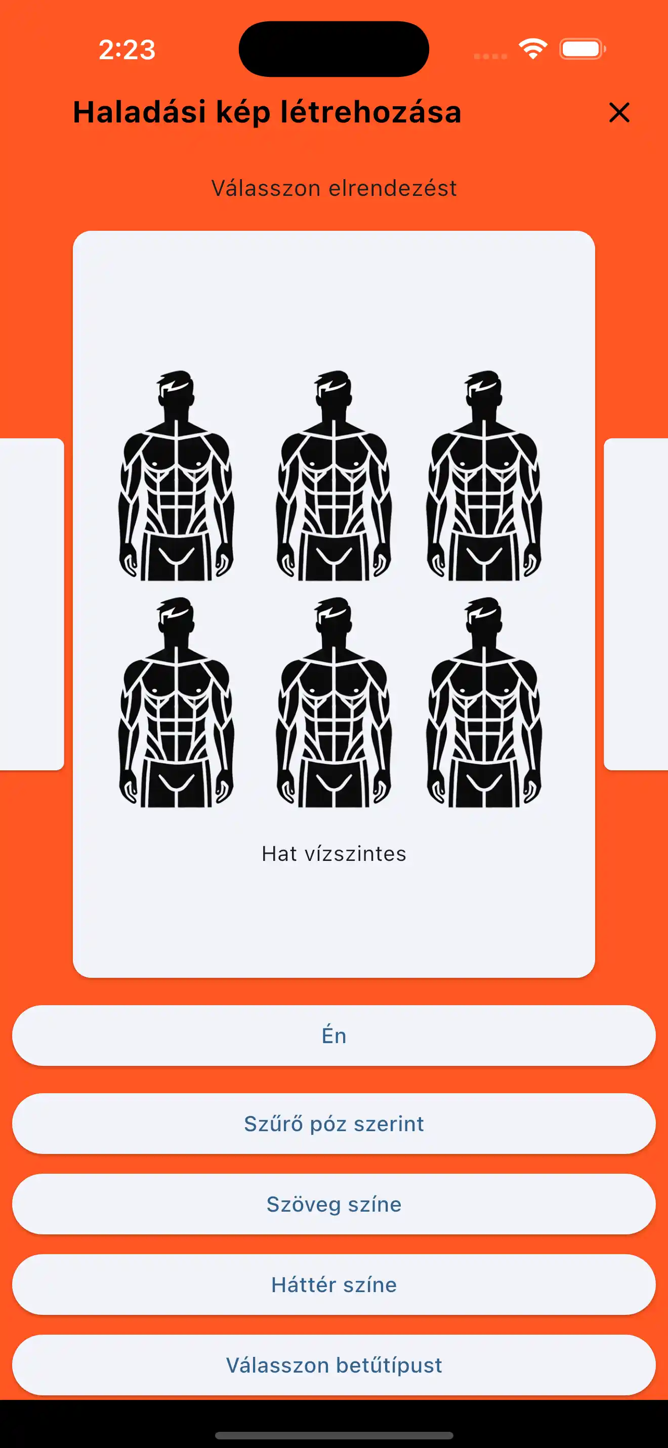 Fejlődés kép hat vízszintes