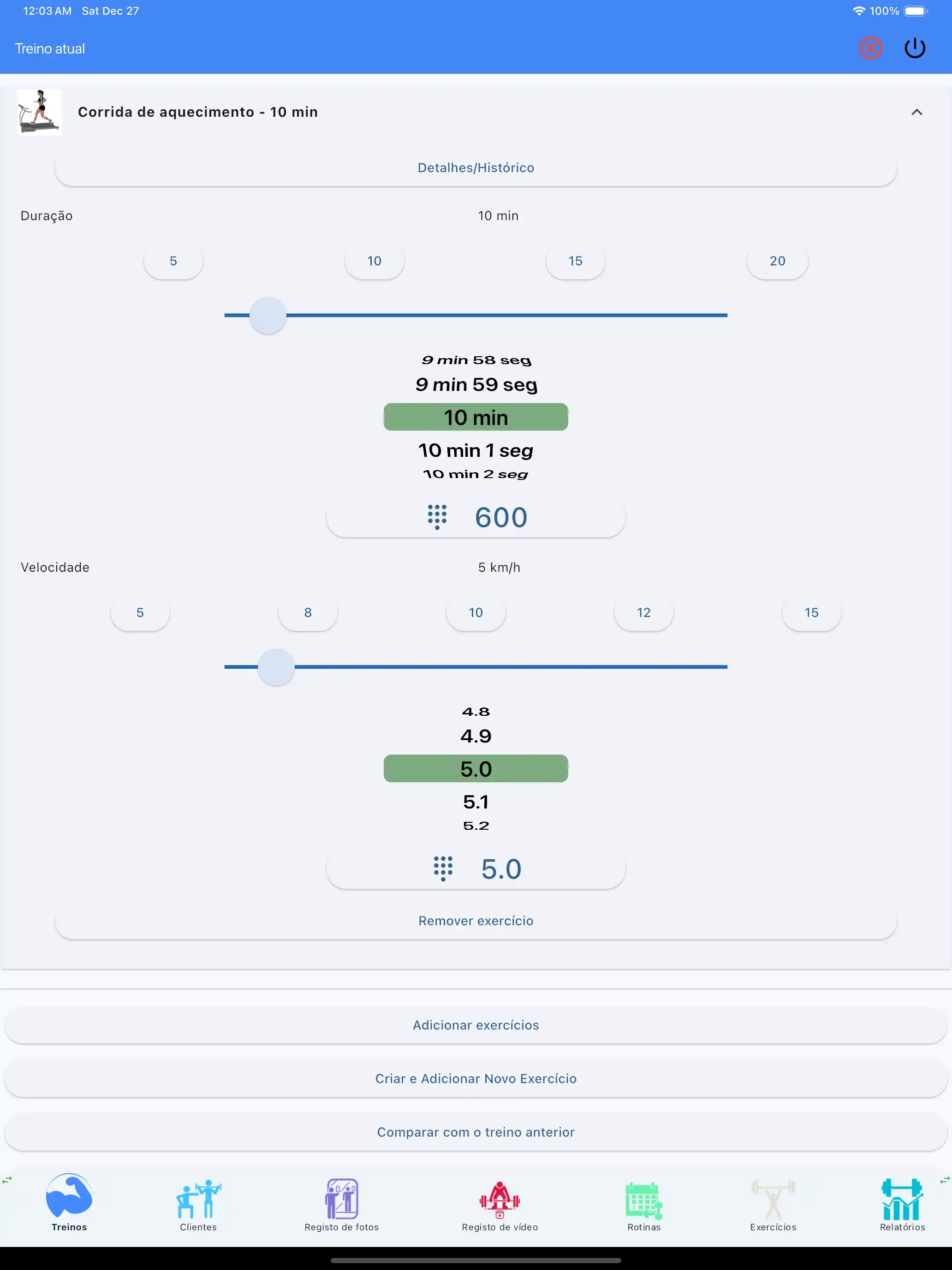 Tracciamento cardio resistenza tablet iPad