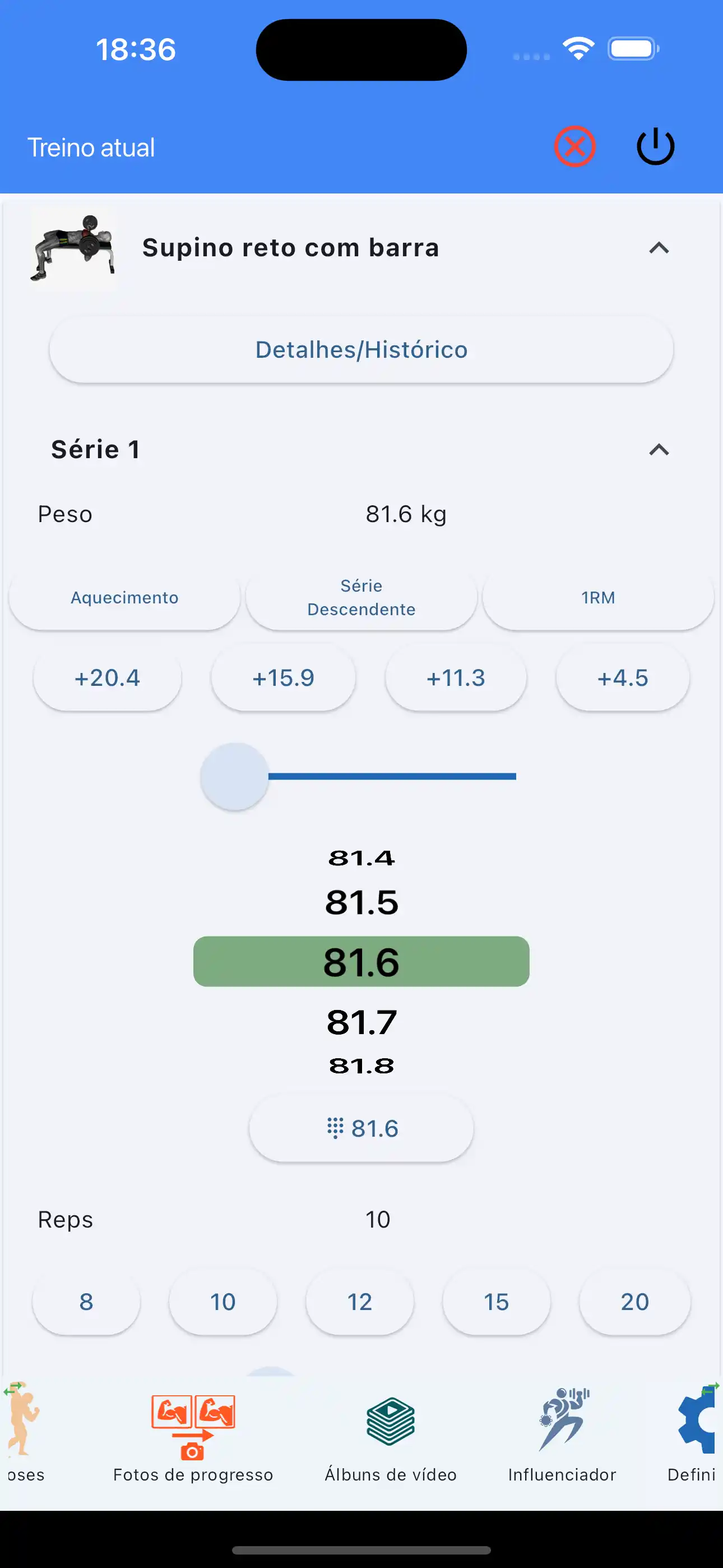 Allenamento con ingresso a un solo dito