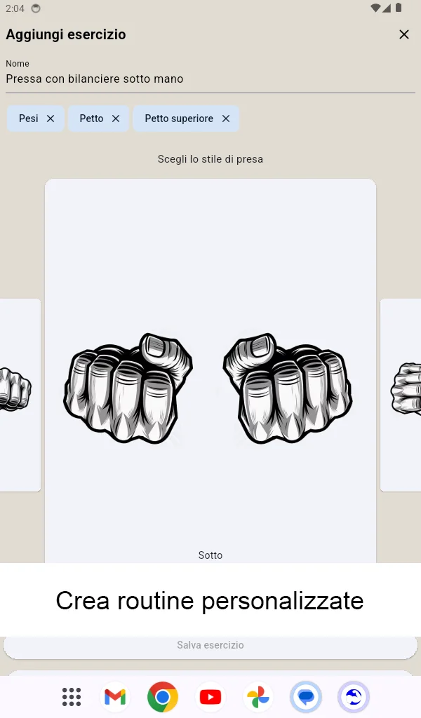 Schermata tablet Android