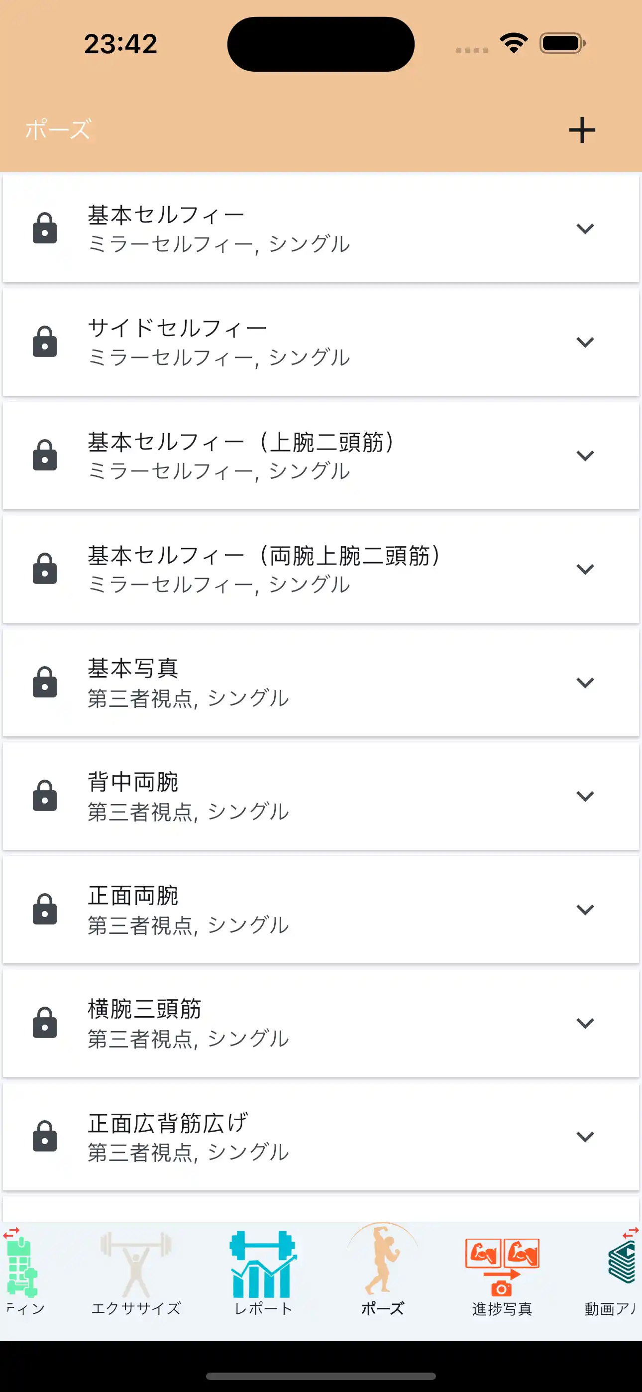 デフォルトポーズを作成