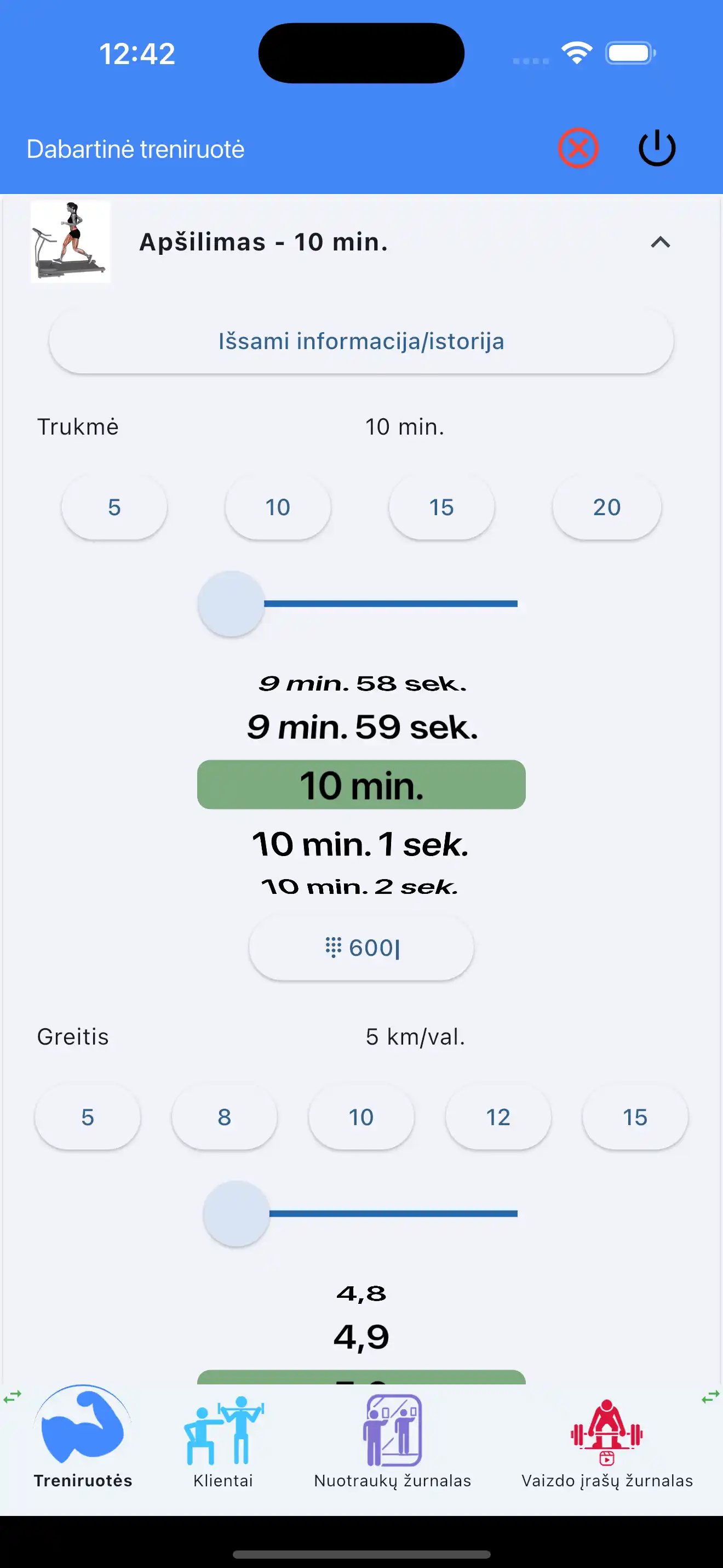 Kardio stebėjimo apšilimo telefonas
