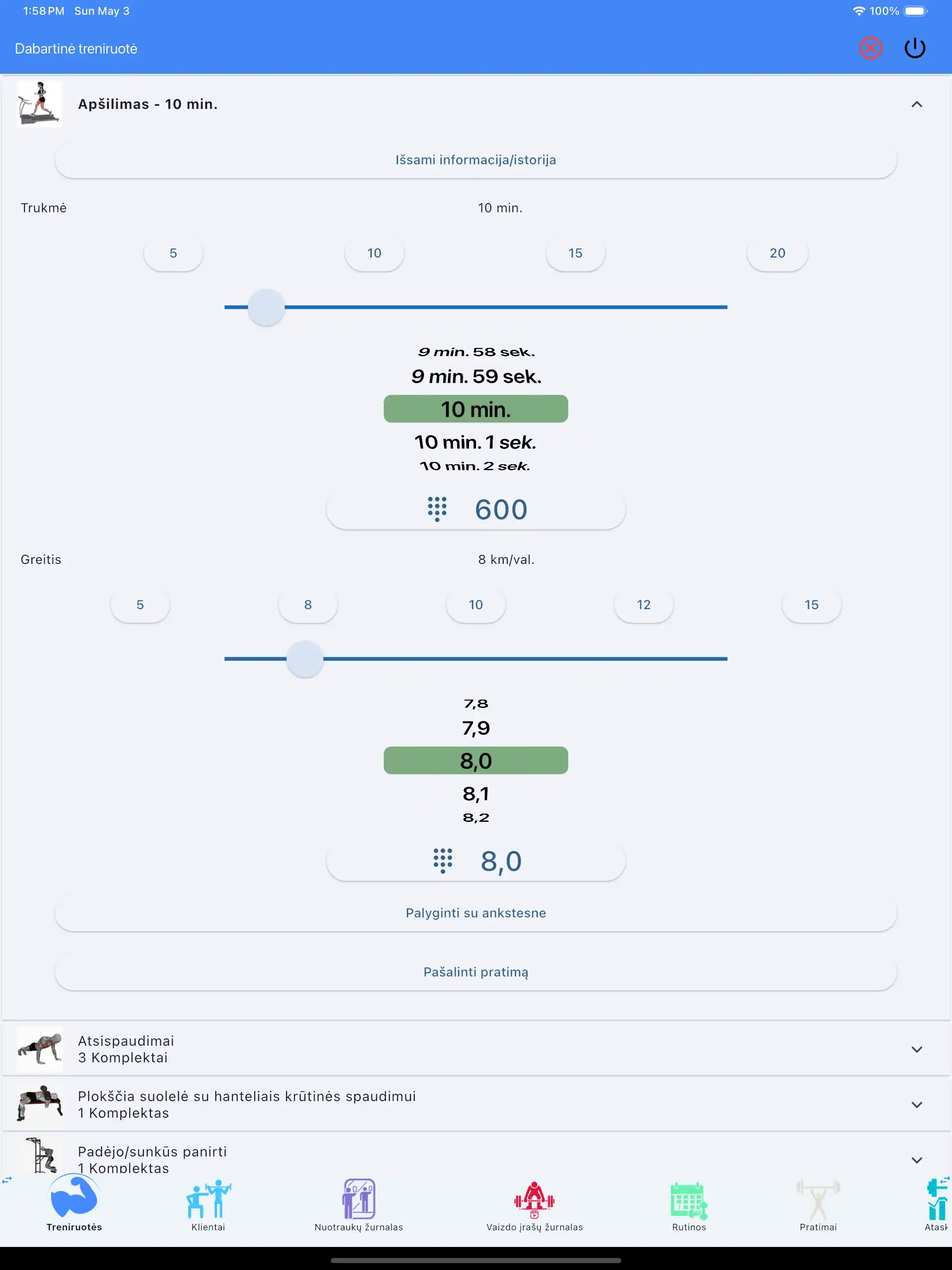 Kardio stebėjimo apšilimo planšetė ipad