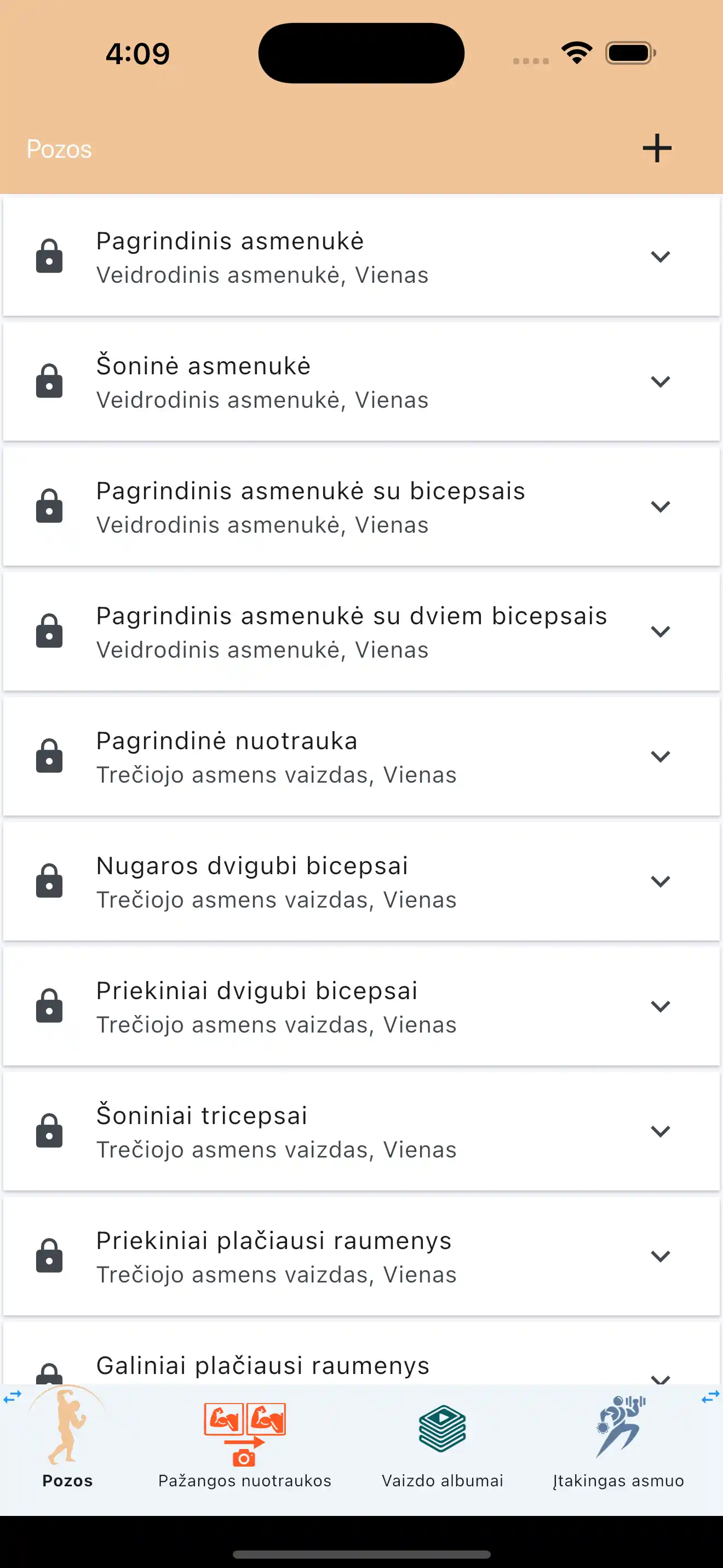 Sukurti numatytąsias pozas