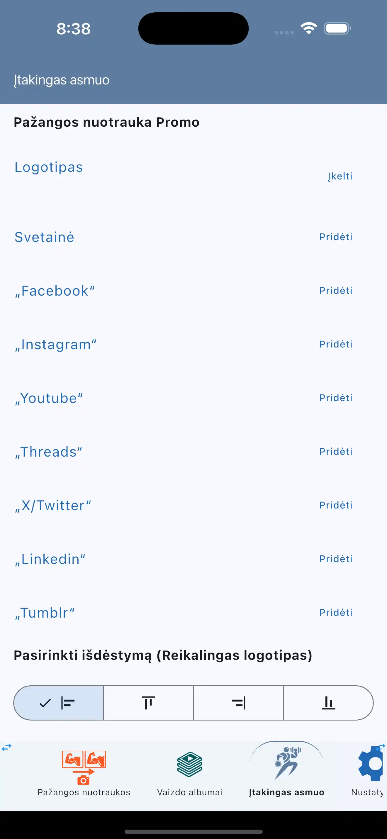 Asmeninių trenerių reklama