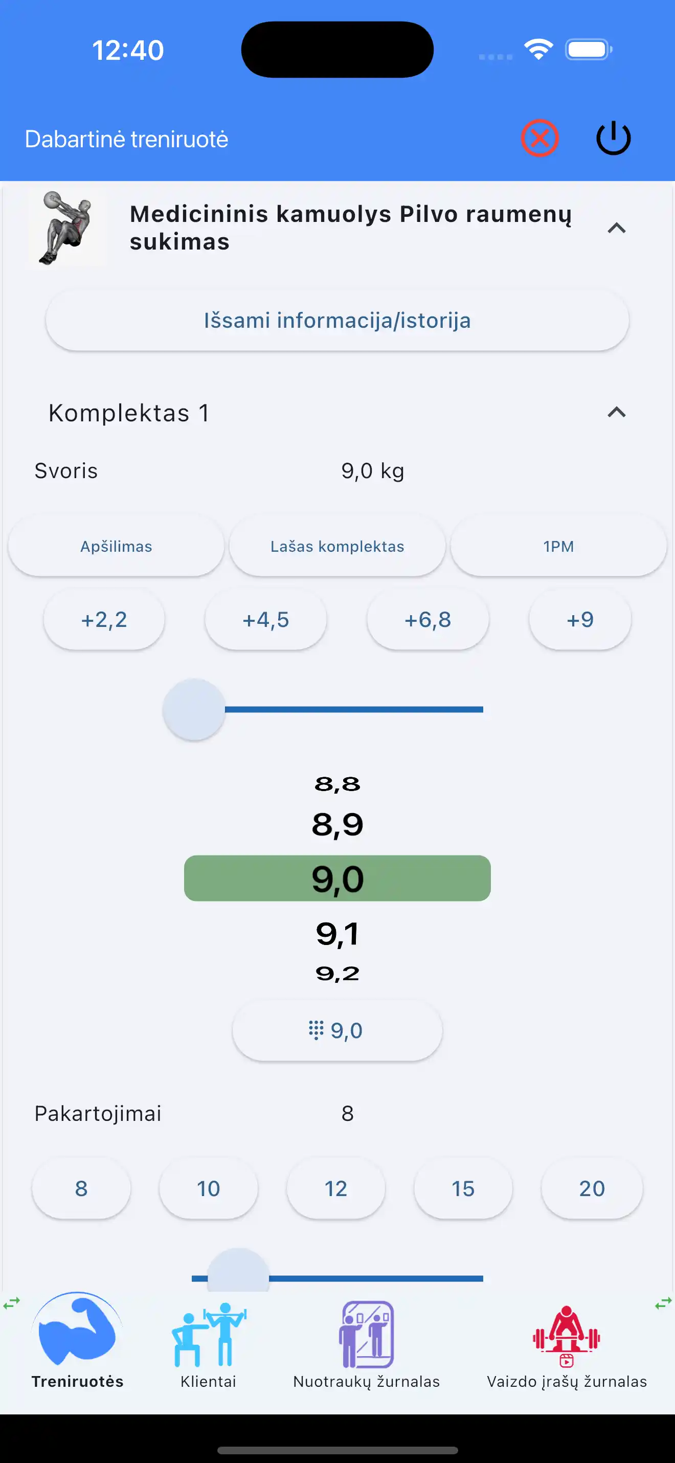 Medicininio kamuolio pratimų stebėjimas telefonas