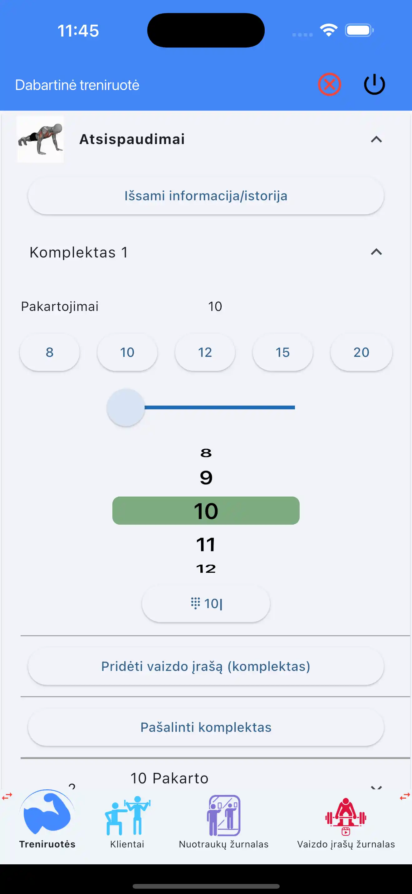 Tik pakartojimų crossfit kalistenikos stebėjimo telefonas