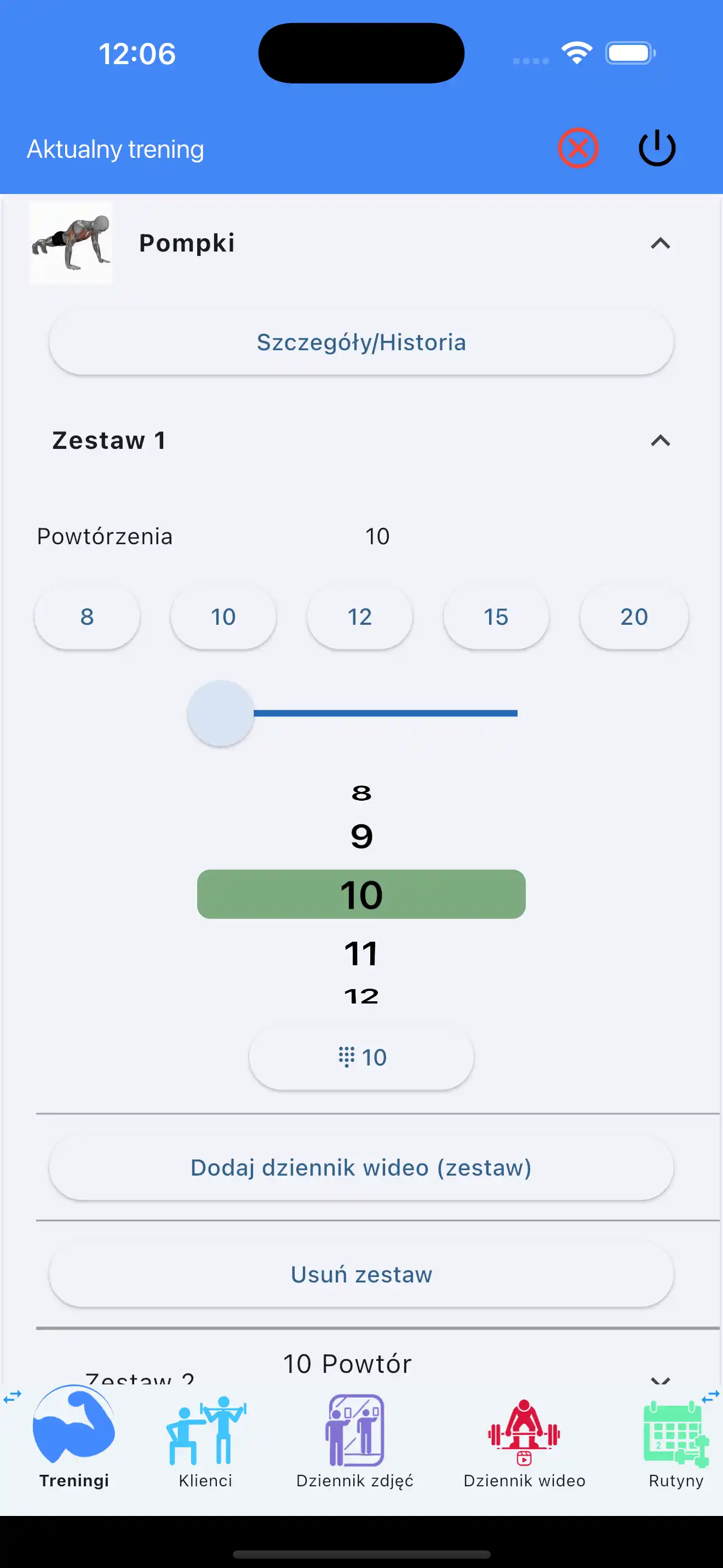 Śledzenie crossfit kalisteniki tylko powtórzenia na telefon
