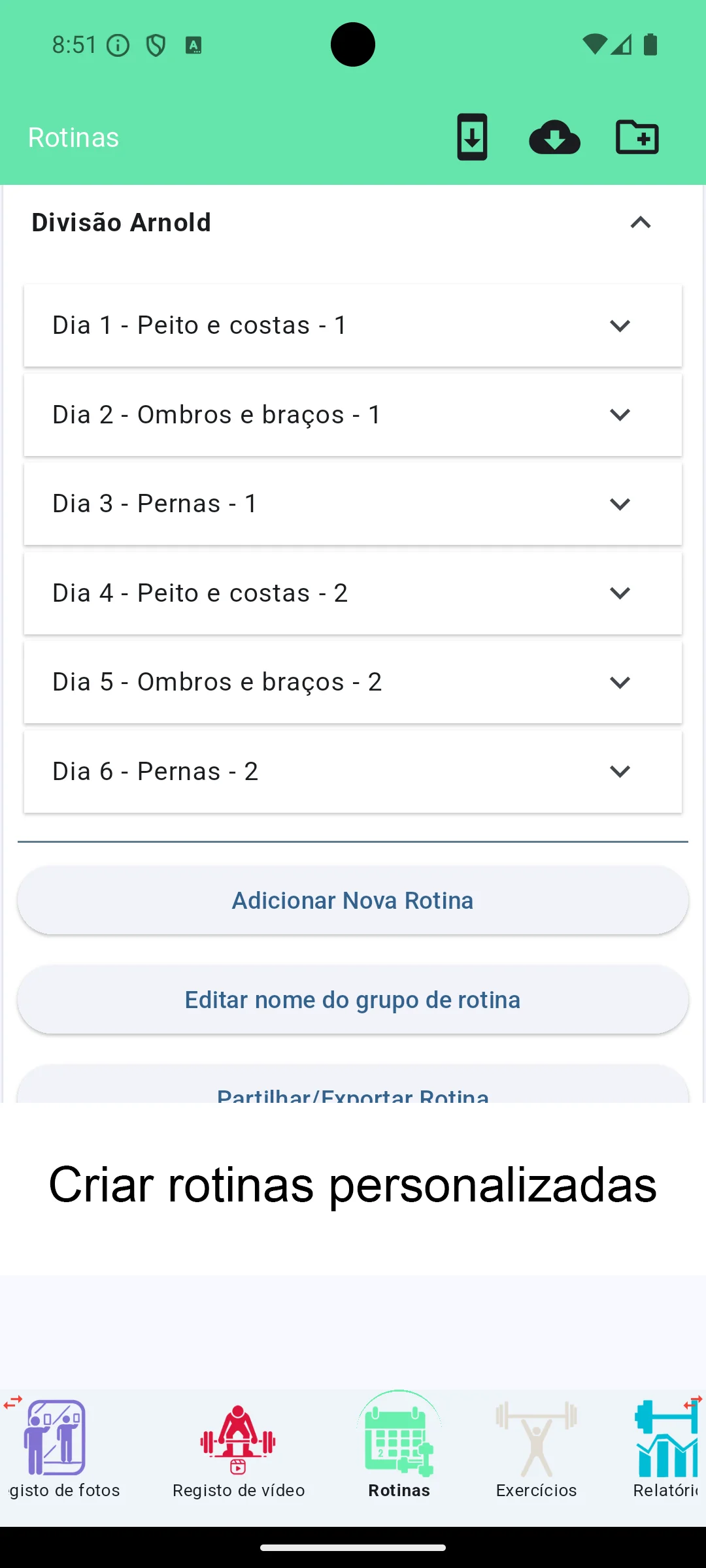 Captura de tela do Android
