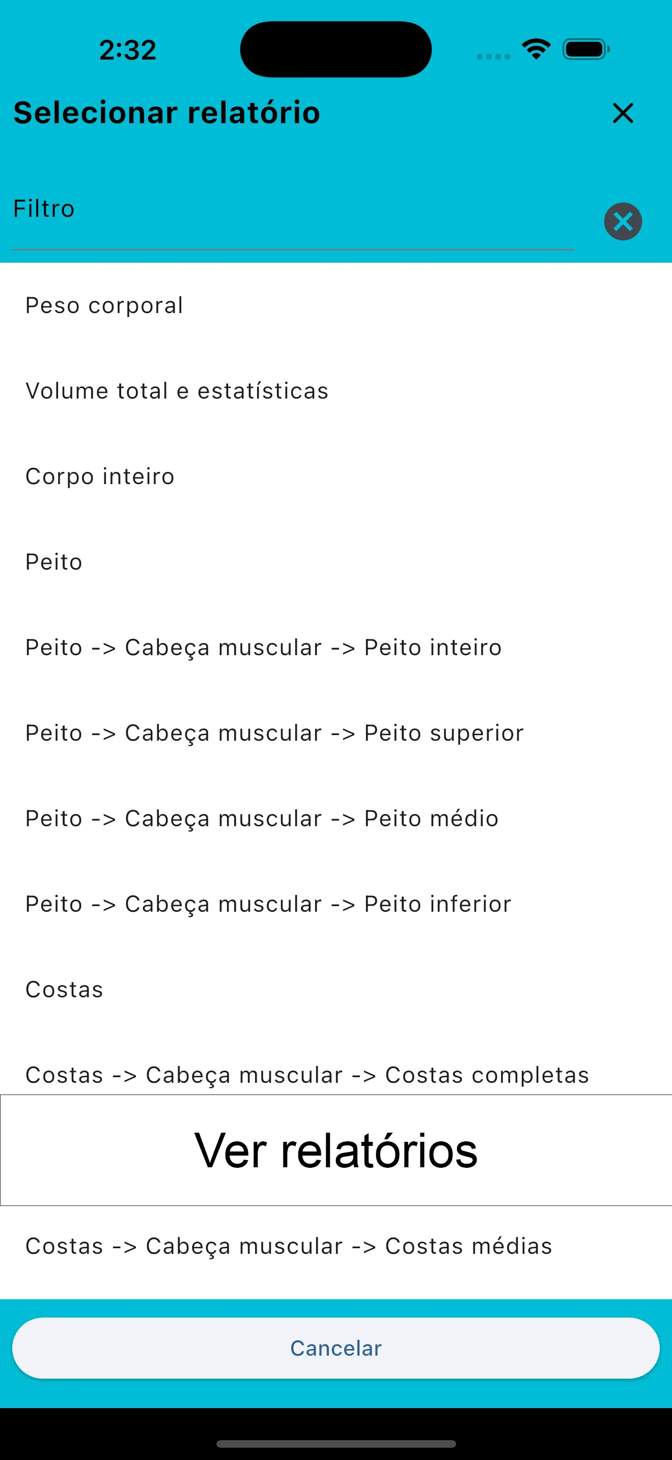 Captura de tela do iPhone