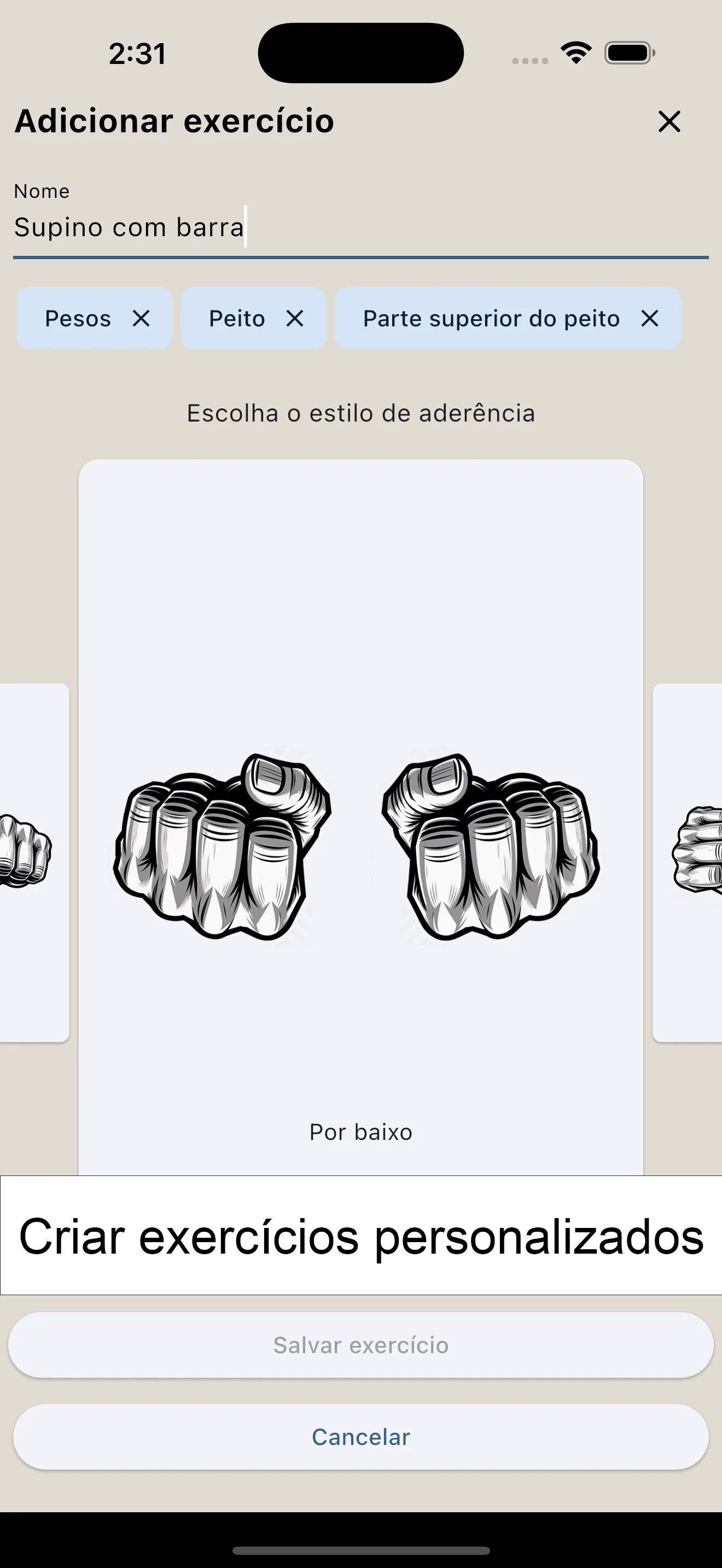 Captura de tela do iPhone