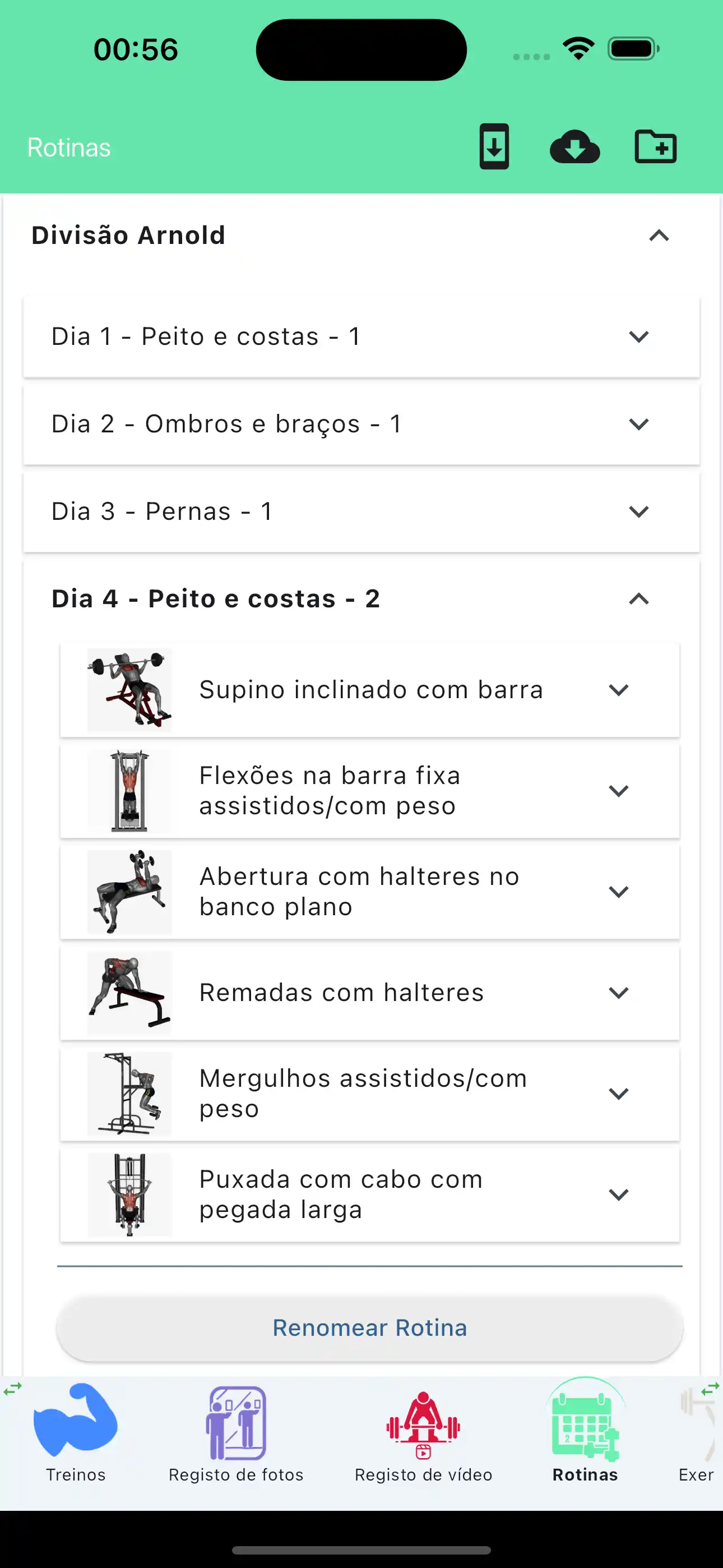 Rotinas importar modelos padrão telefone