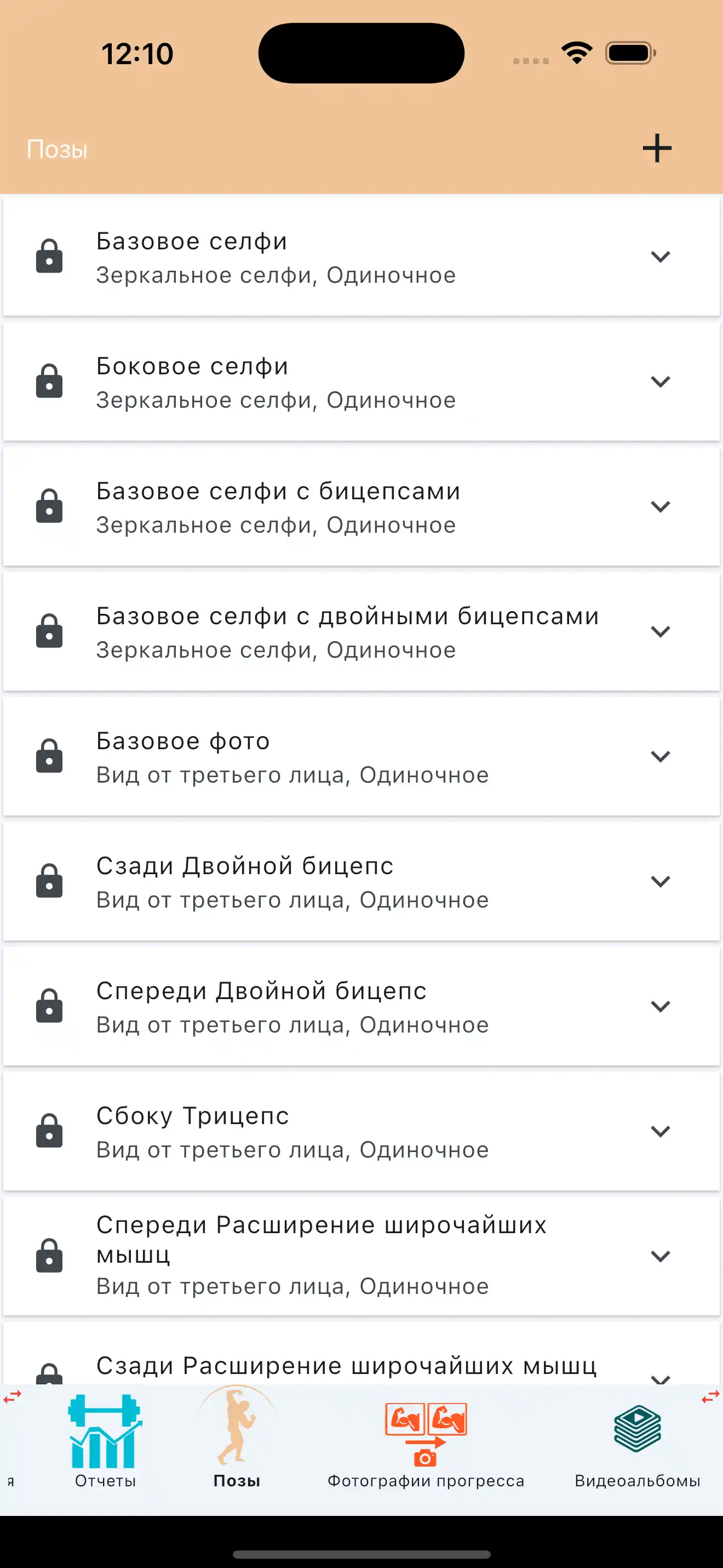 Создать позы по умолчанию