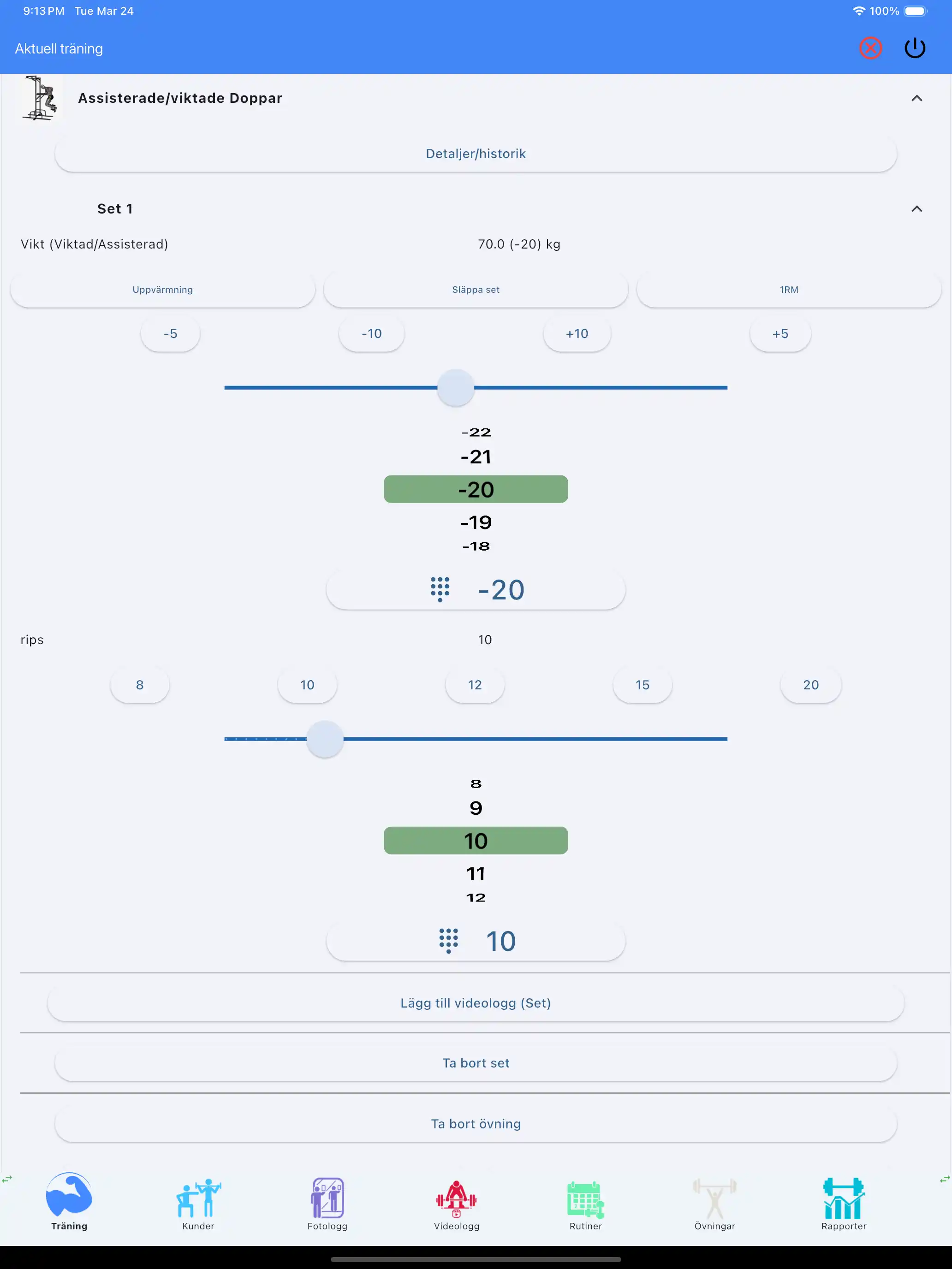 Assisterad/Viktad Övning spårning surfplatta ipad