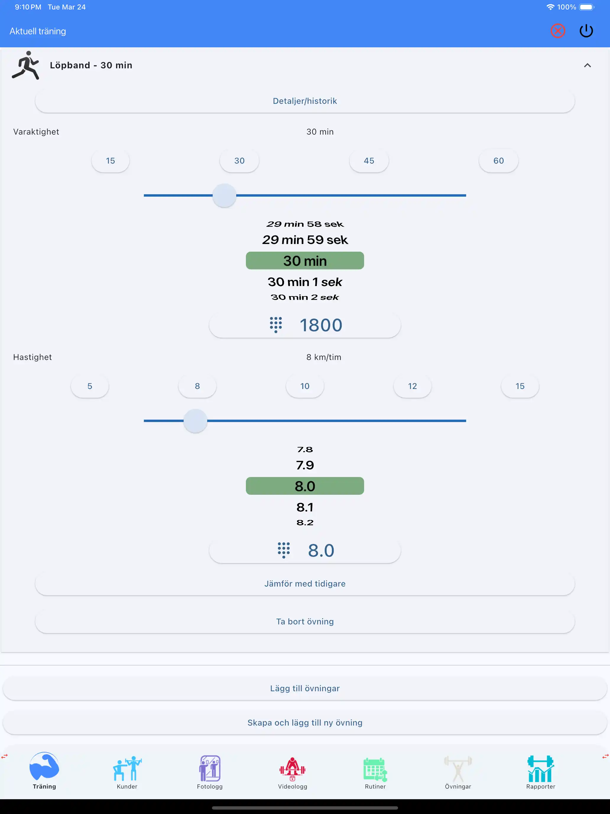 Konditionsspårning uthållighet surfplatta ipad
