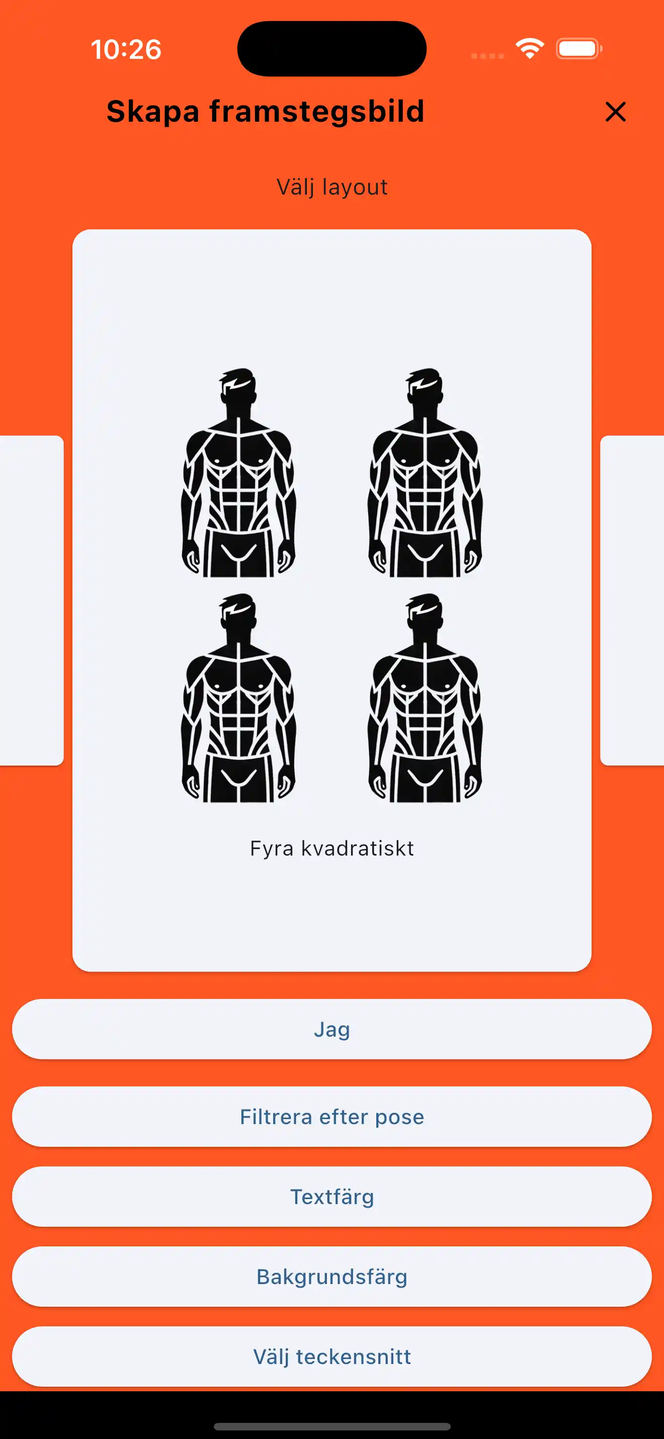 Framstegsbild Fyra Kvadratiska
